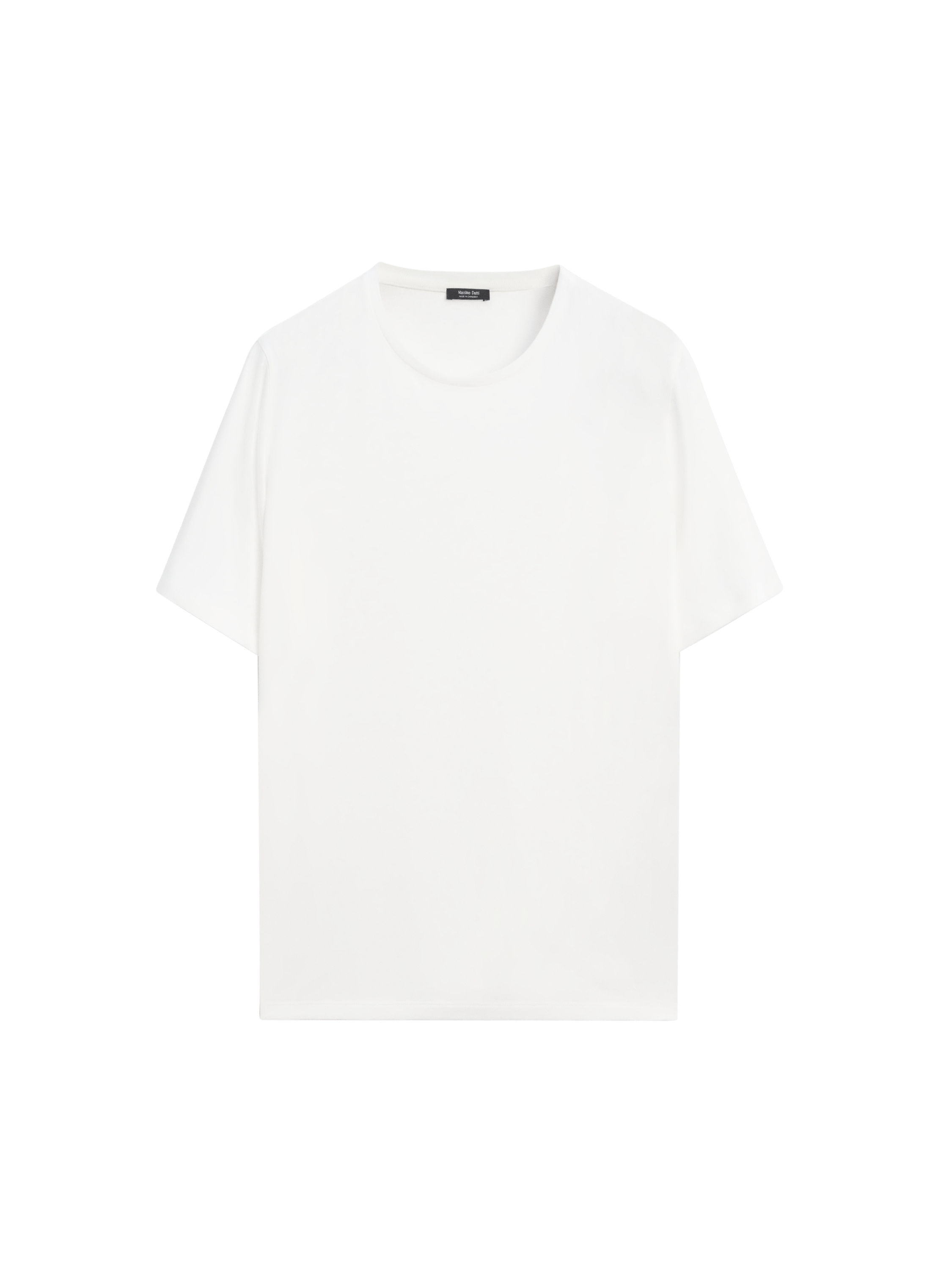 Short sleeve linen and cotton T-shirt — Off white