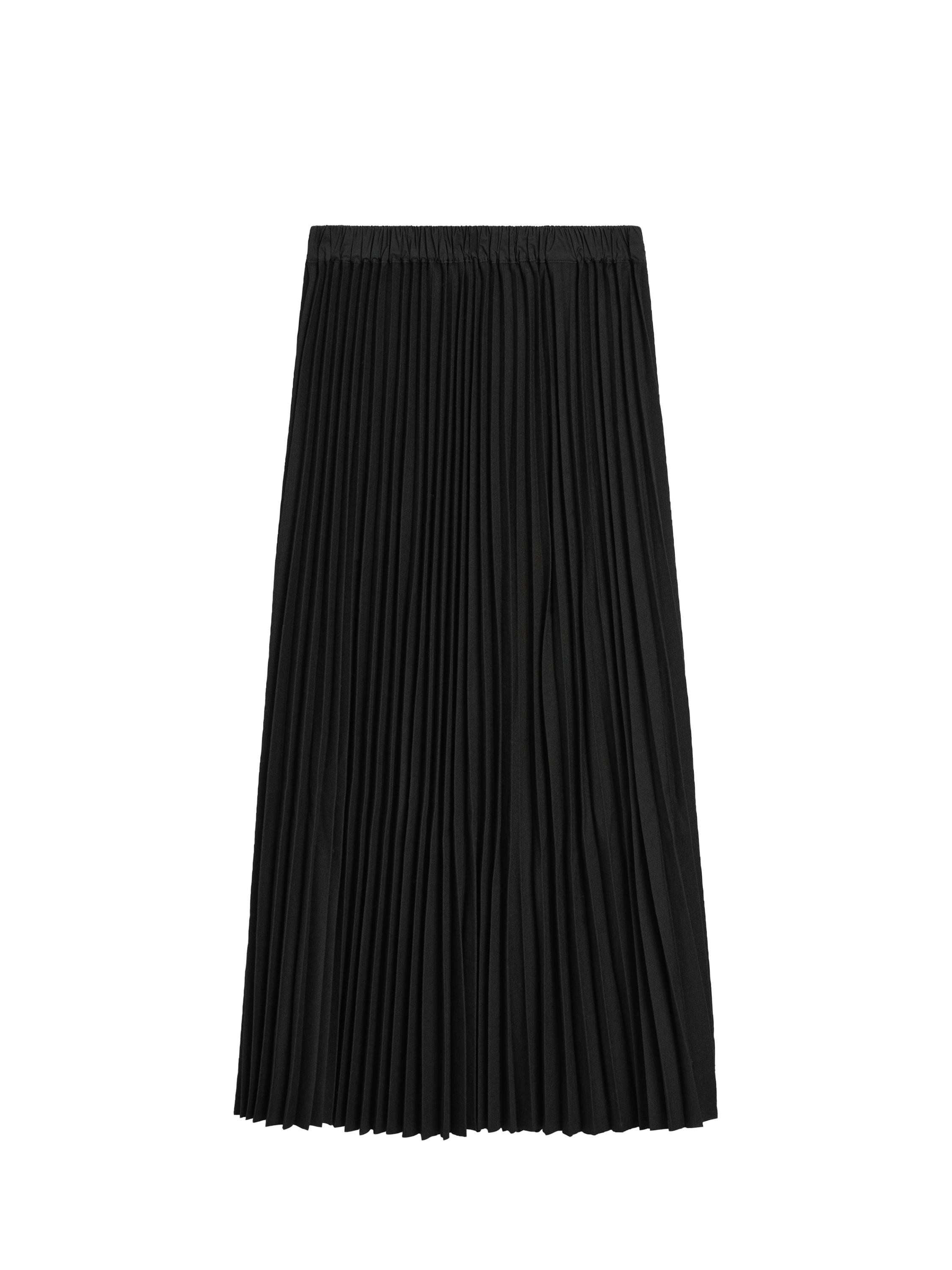 Fluid pleated midi skirt