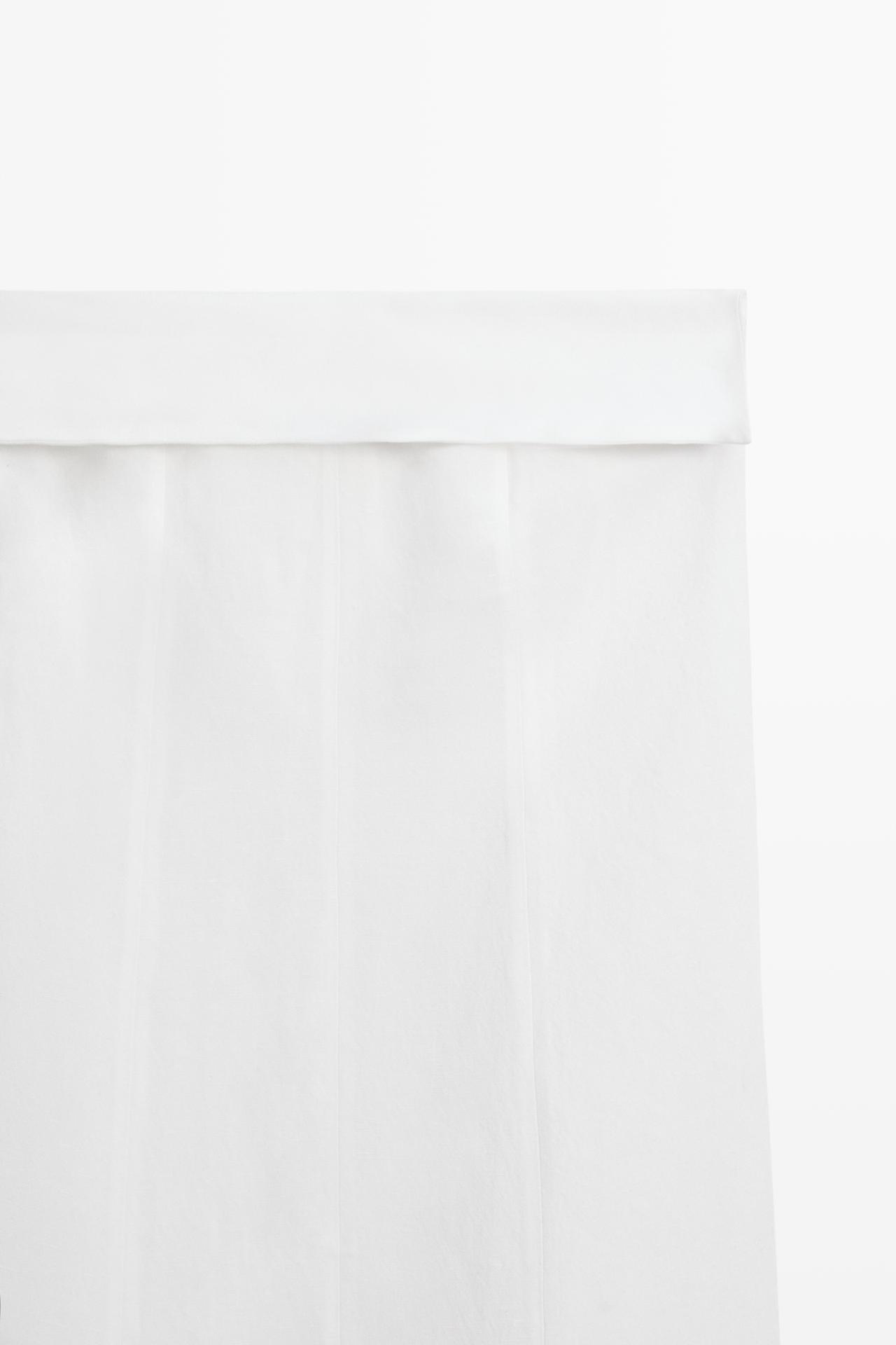Linen strapless midi dress — WHITE