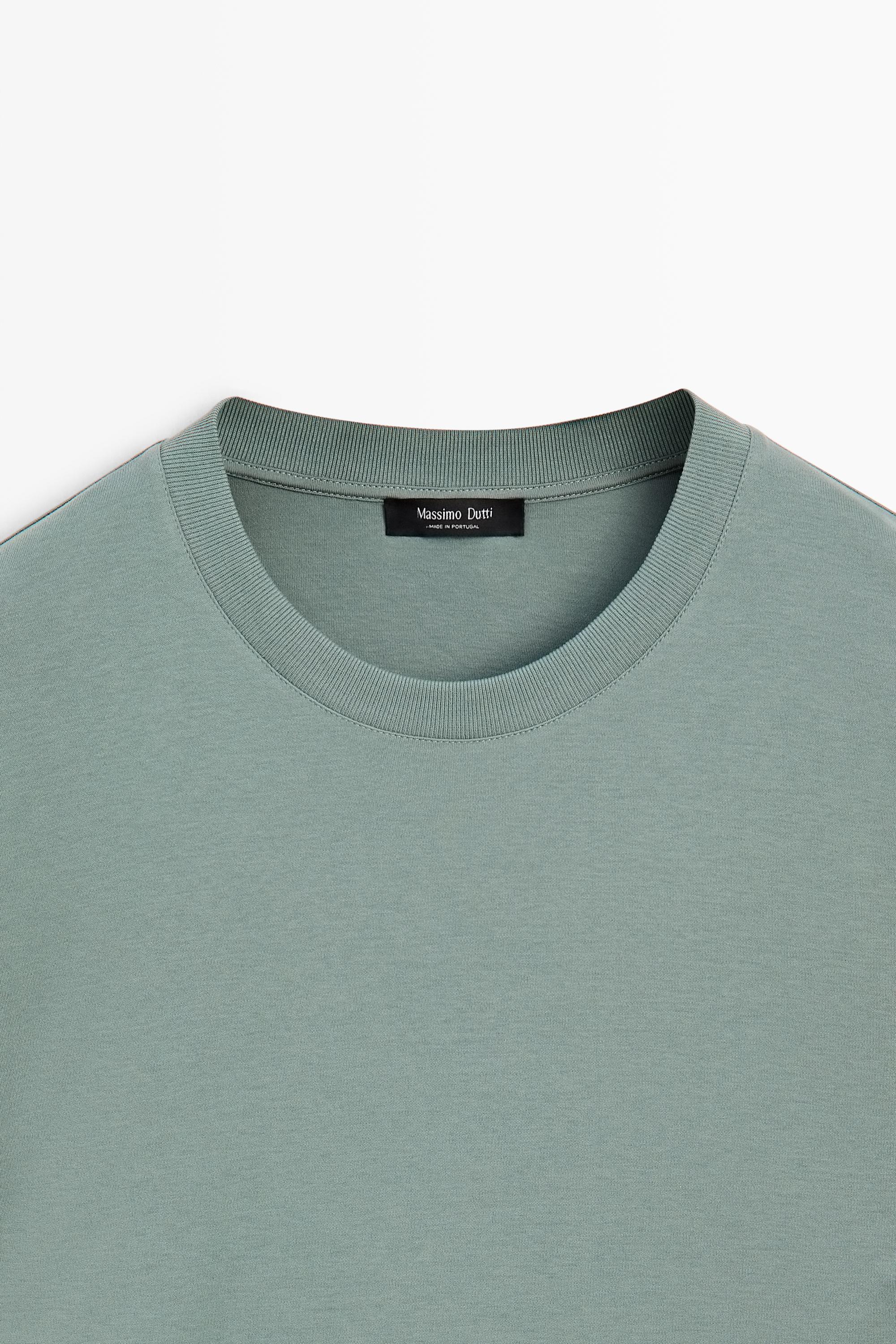 100% cotton short sleeve T-shirt — Greyish green