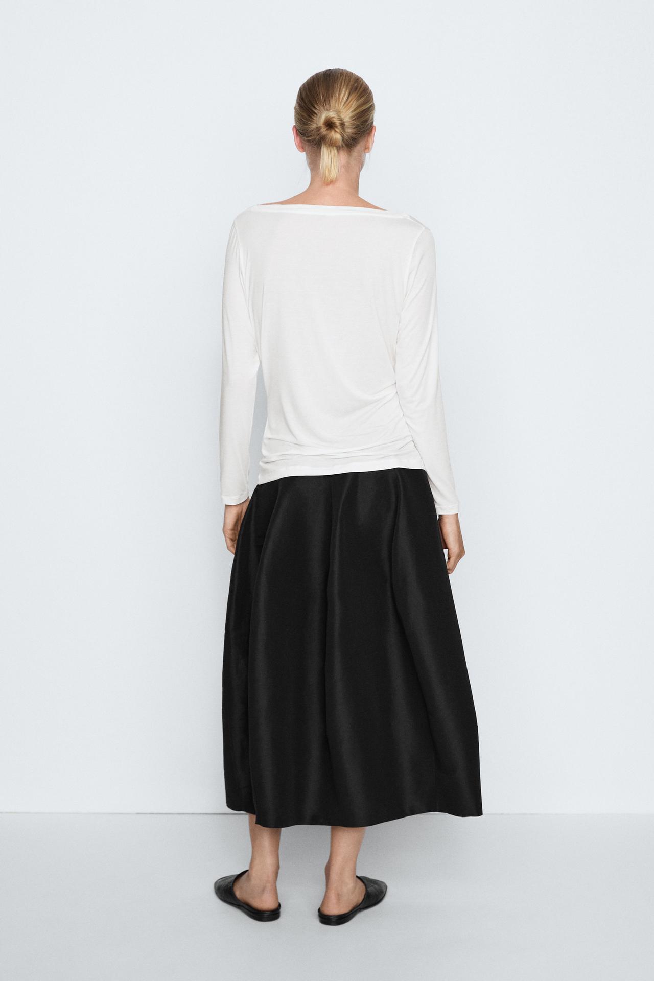 Long sleeve T-shirt - STUDIO — CREAM