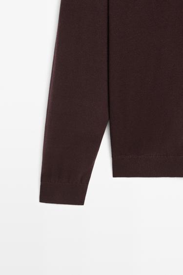 100% cotton knit polo sweater — MAROON 7