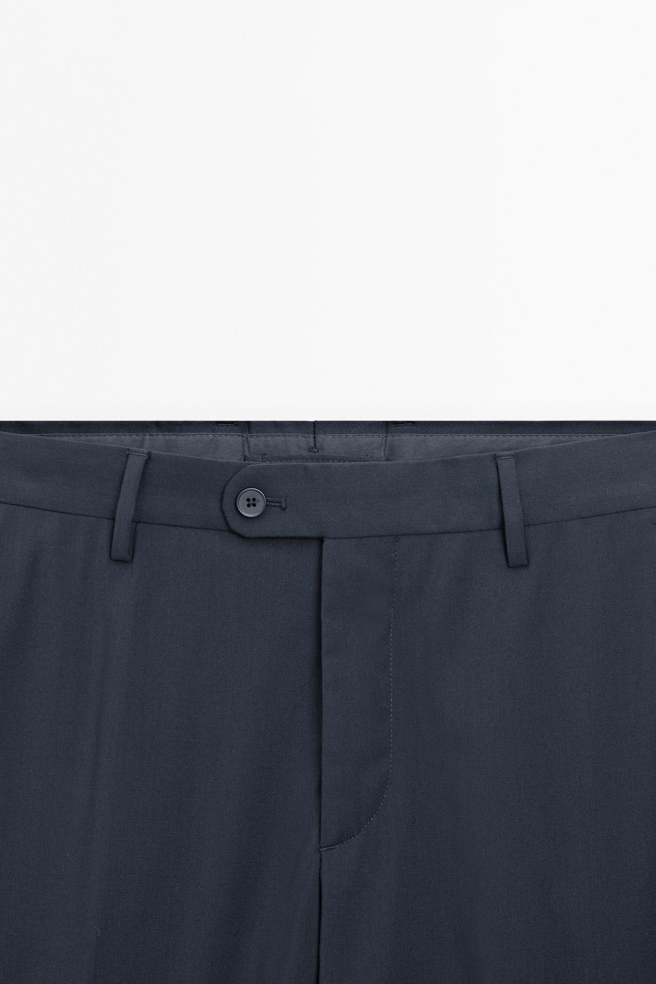Cold wool suit trousers — NAVY BLUE