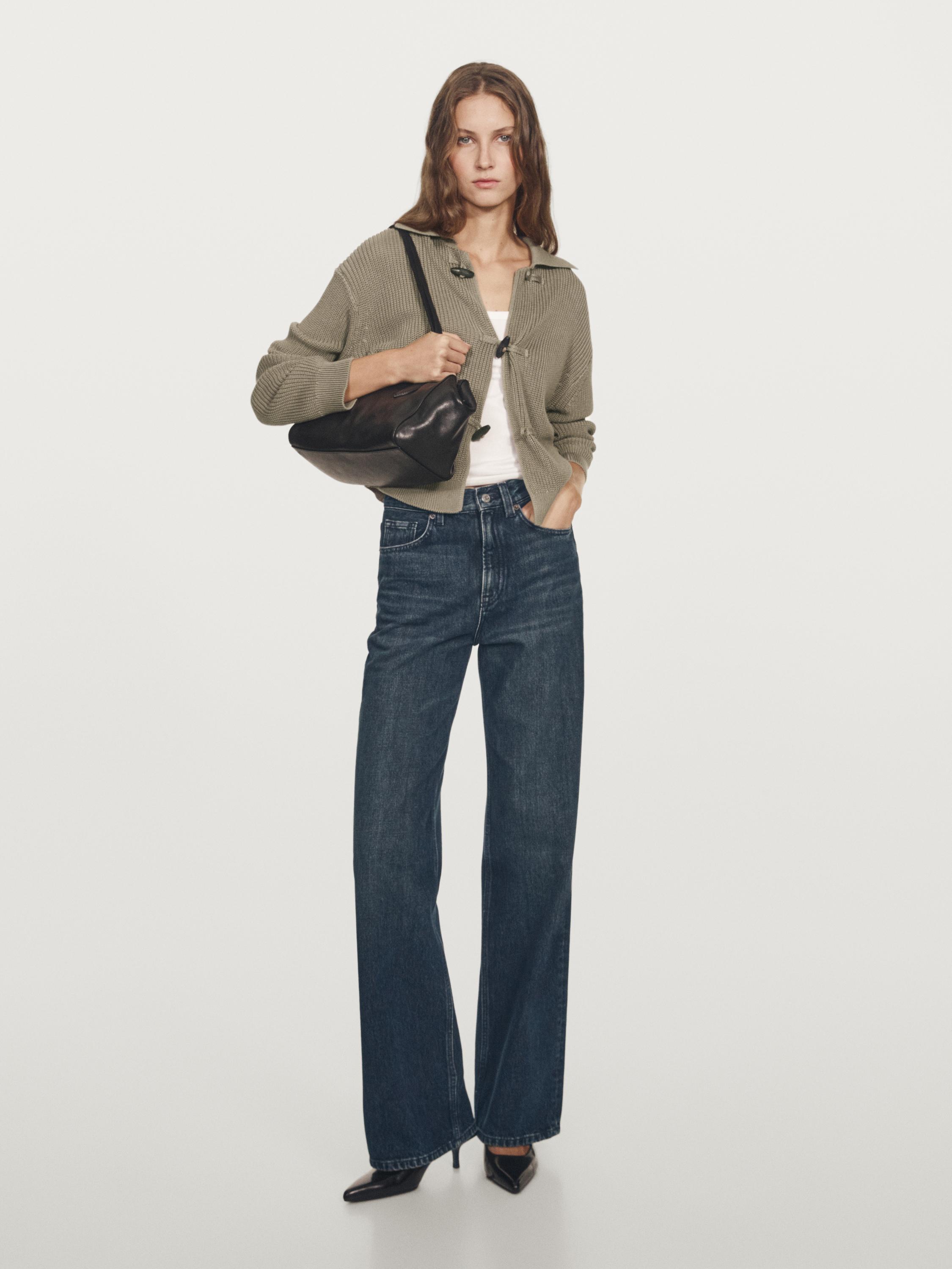 Кардиган из мерсеризованного хлопка с пуговицами в форме рога