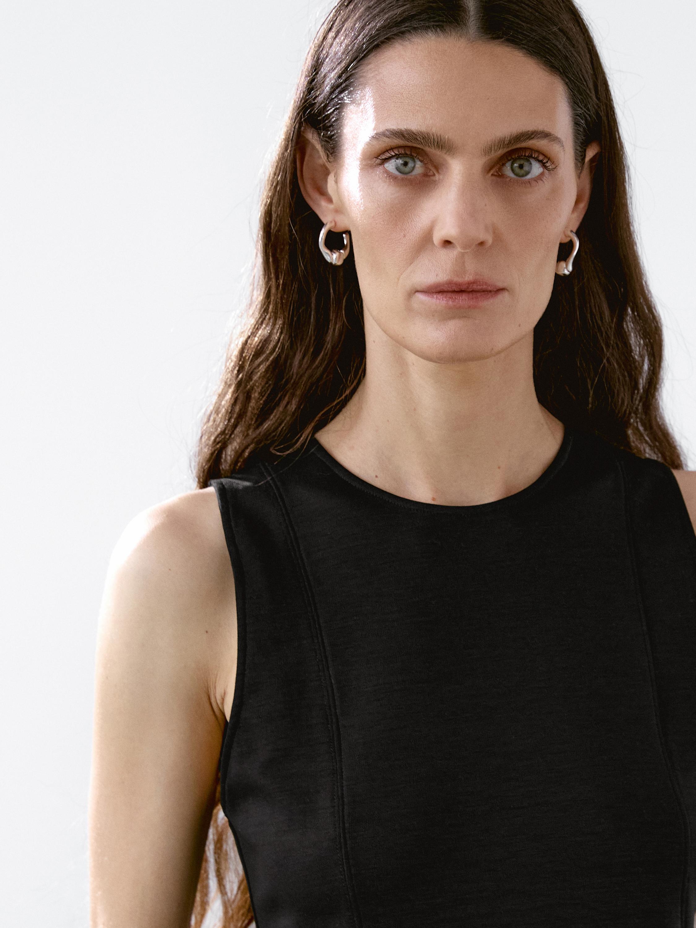 Peplum halter top