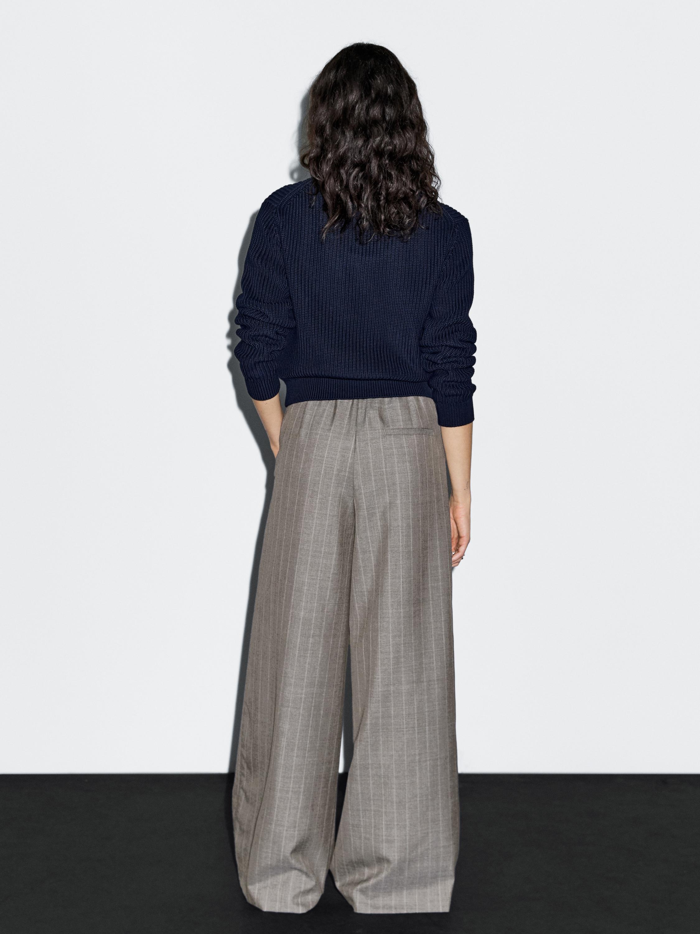 100% wool pinstripe trousers