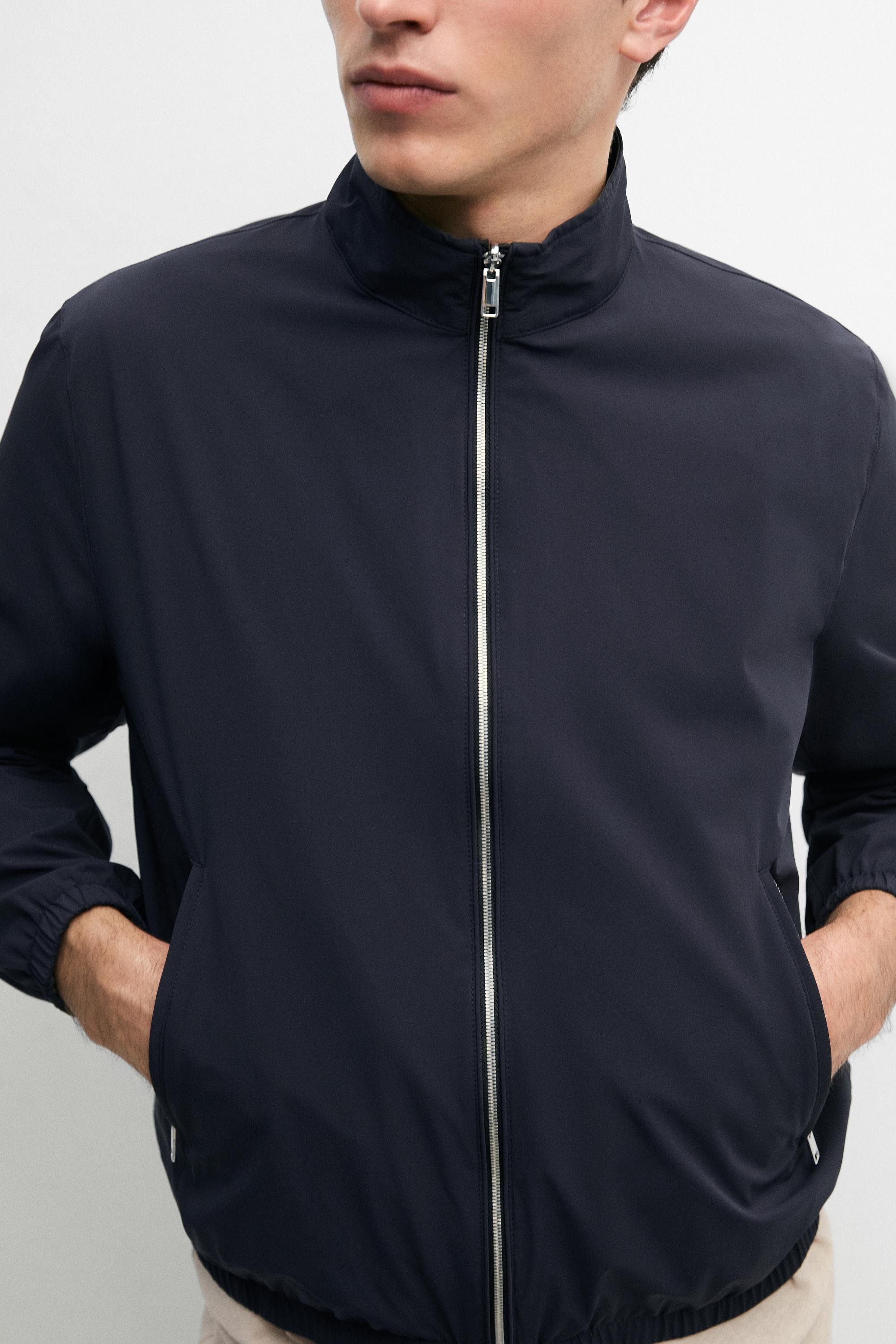 Short reversible jacket — NAVY BLUE