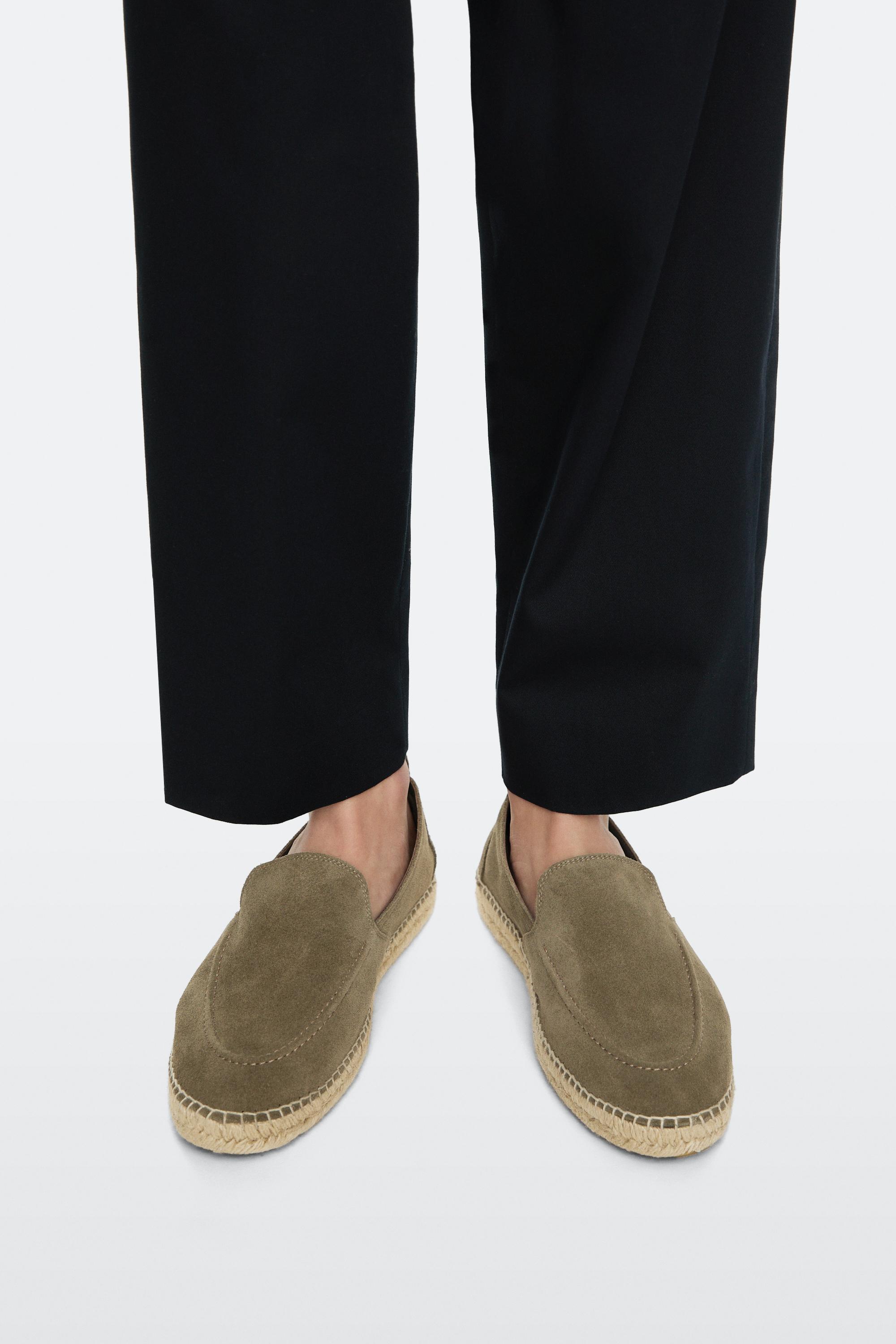 Leather espadrilles with moc toe — BOTTLE