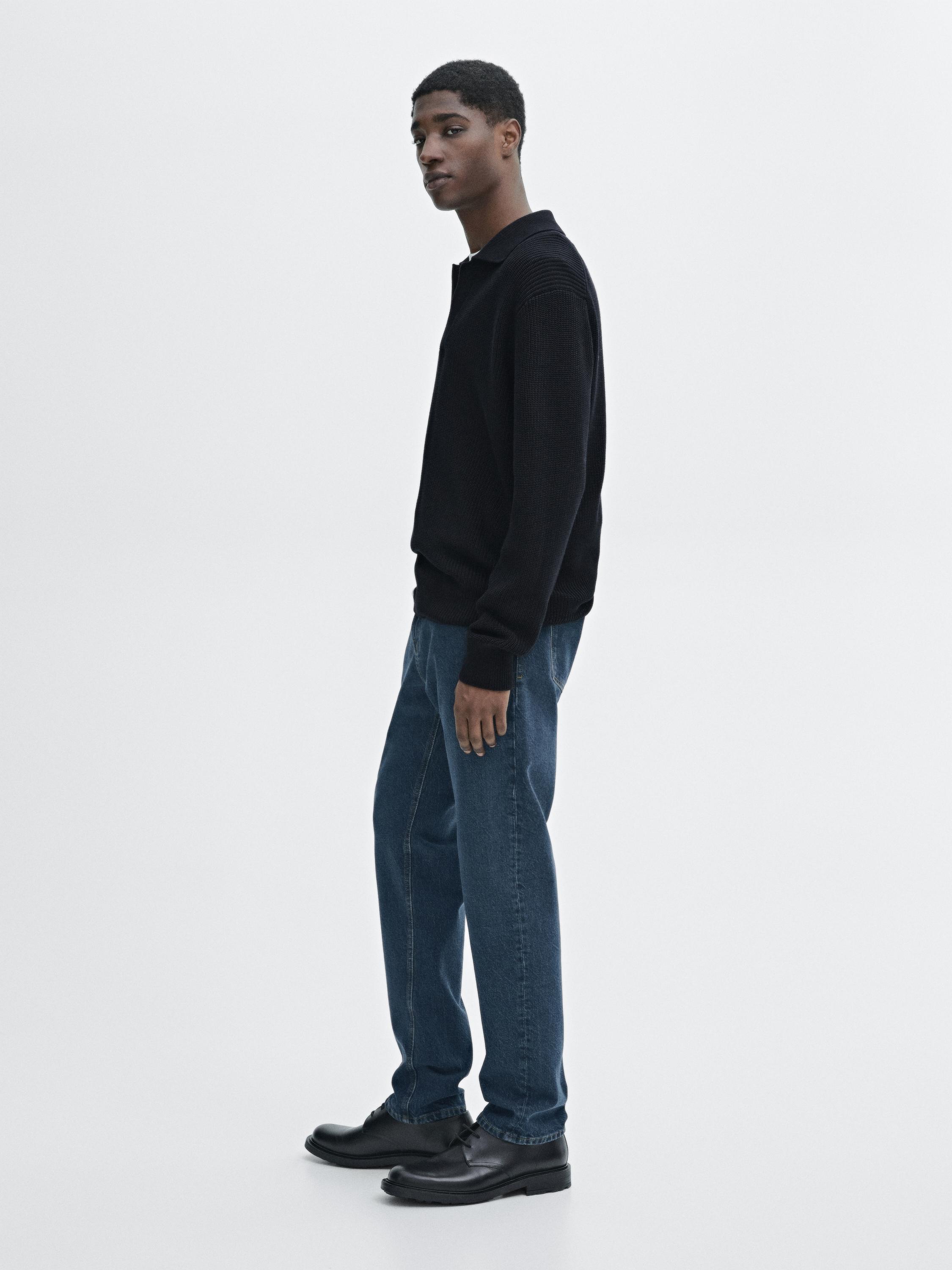 100% cotton ribbed knit sweater