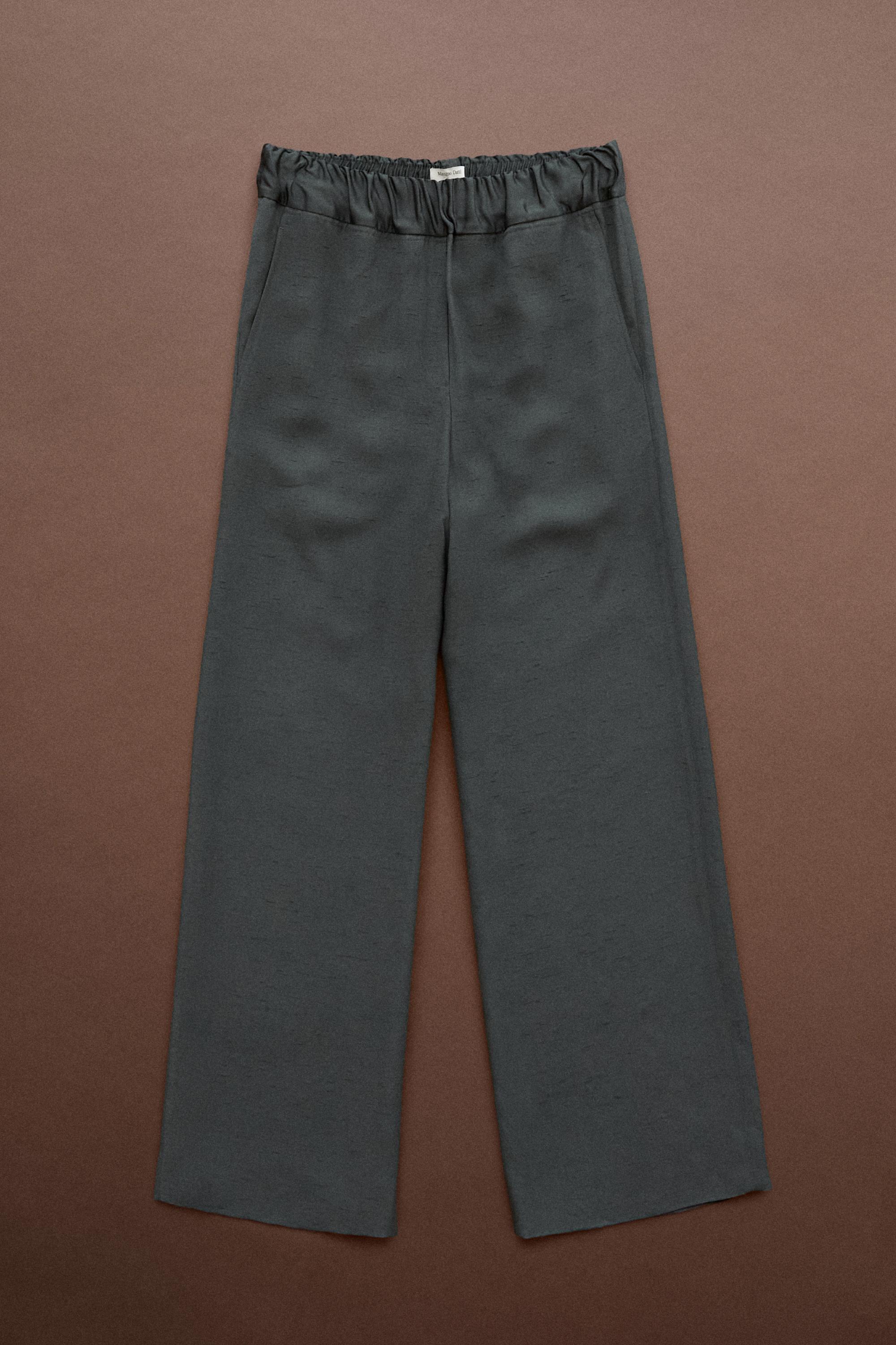 Studio total look elasticated pants — PETROLEUM