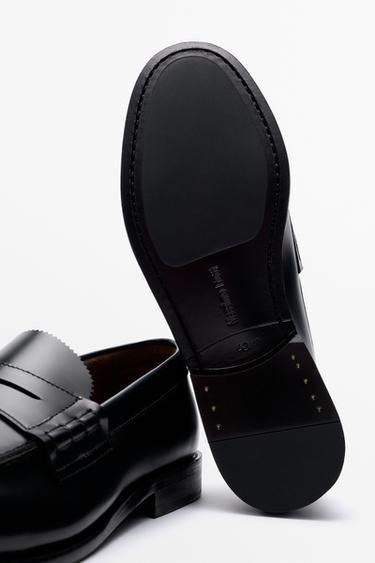 Leather penny loafer — BLACK 6