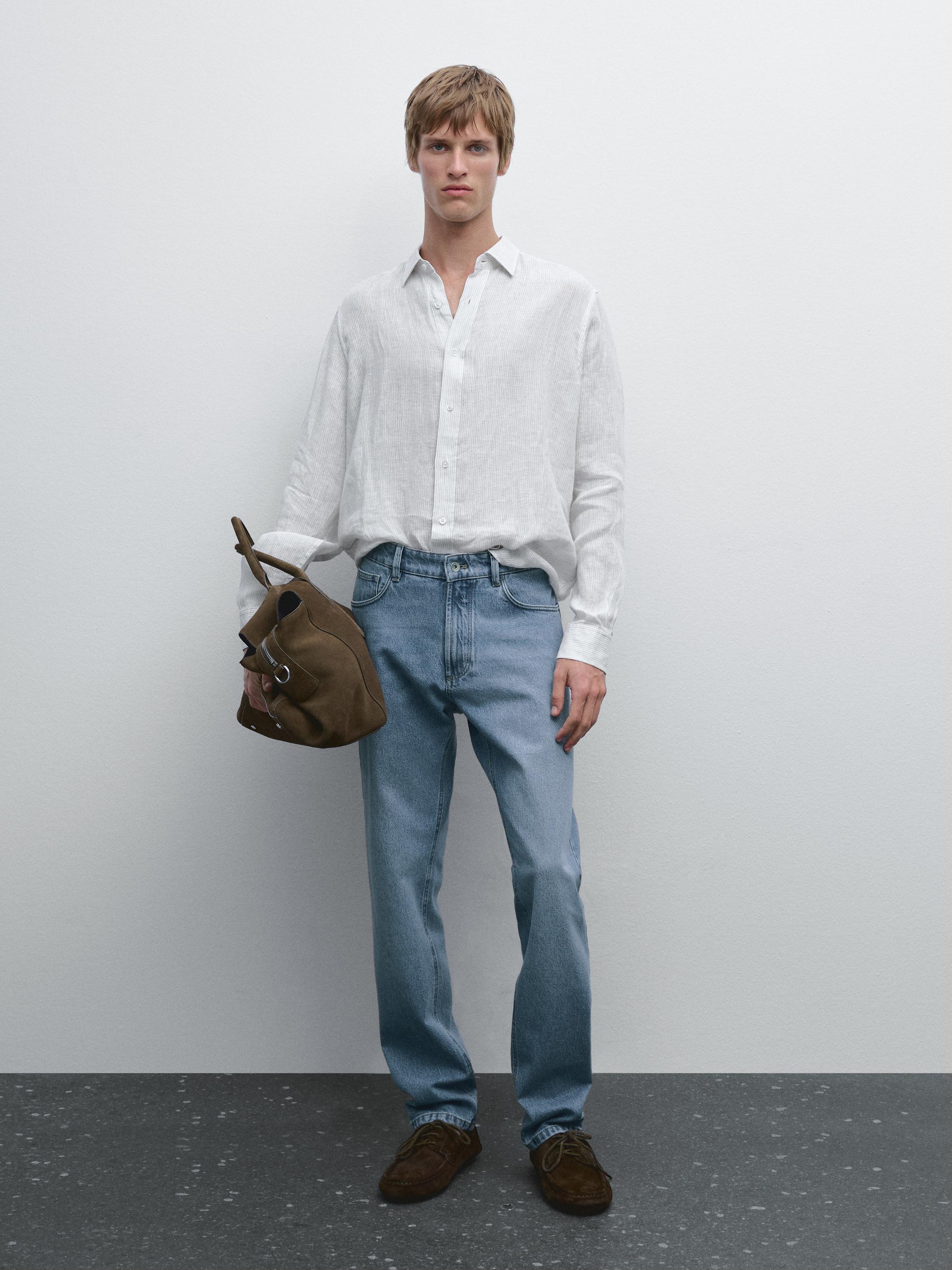 Jeans slim fit mezcla algodón