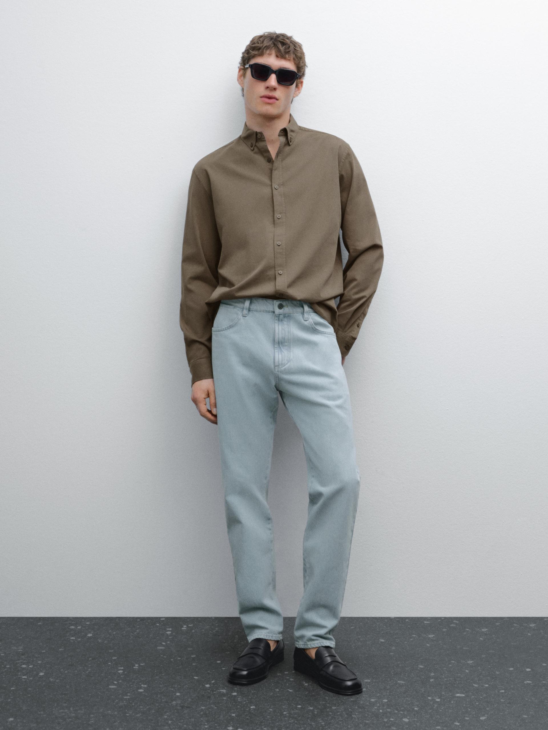 Chemise Pull Homme Faherty, Taille M, Légende Vert Olive, Sergé, Boutons Devant, Neuve Avec étiquettes