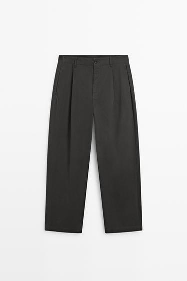 Barrel fit pants with dart detail — GREY 2