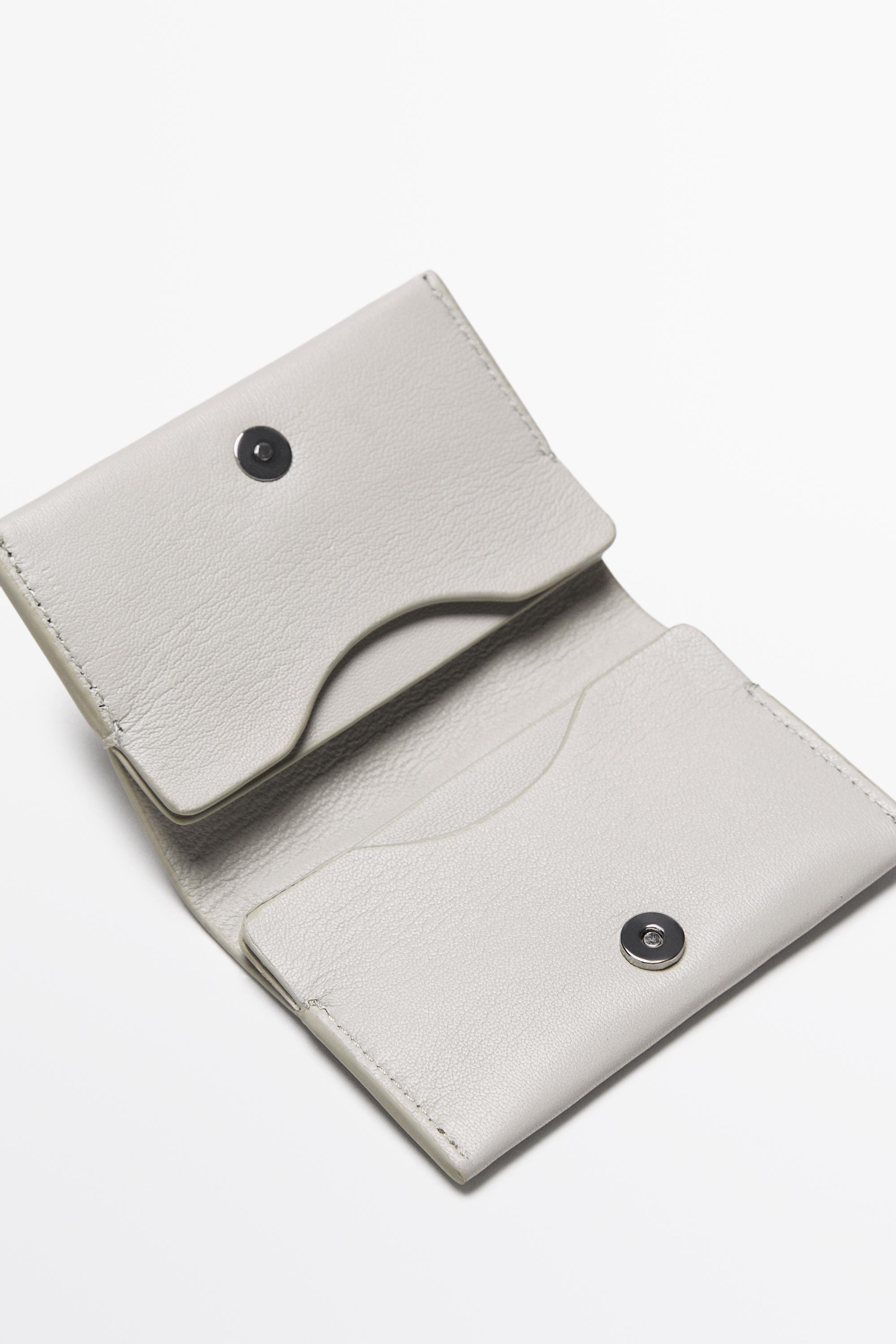 Nappa leather wallet — Gold (alternate view)