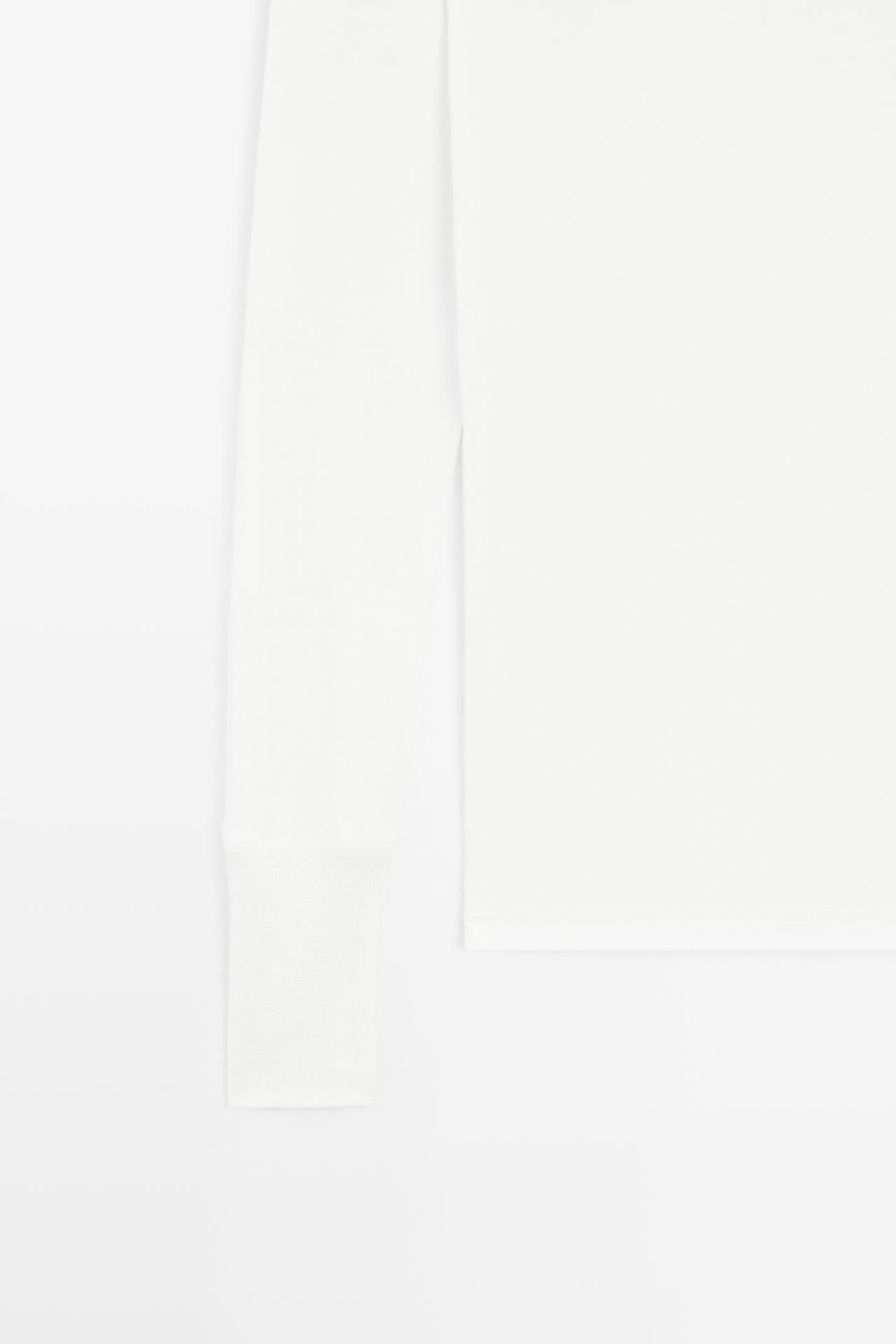 Long sleeve T-shirt with cuff detail — Off white