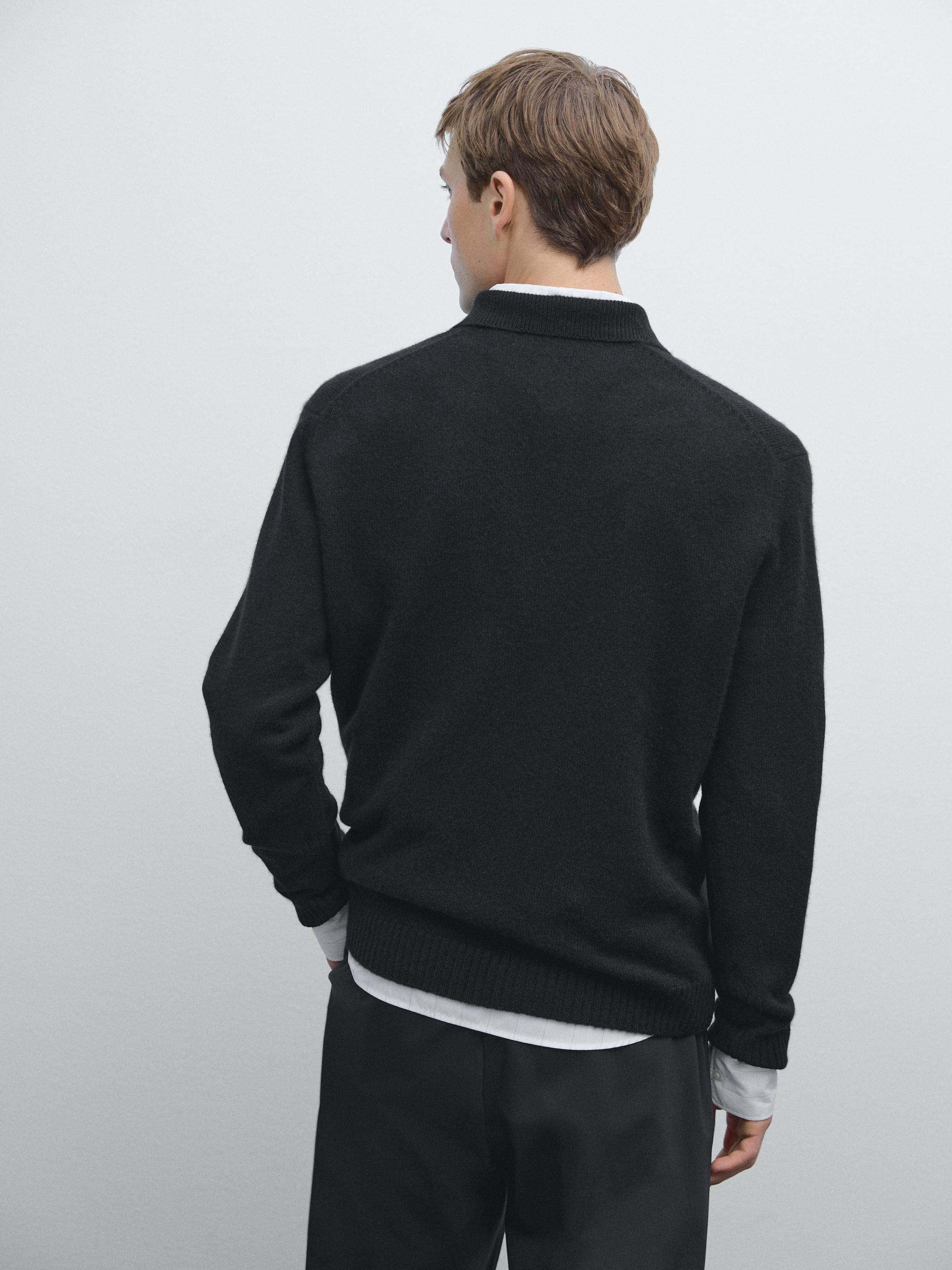 Knit 100% cashmere V-neck sweater