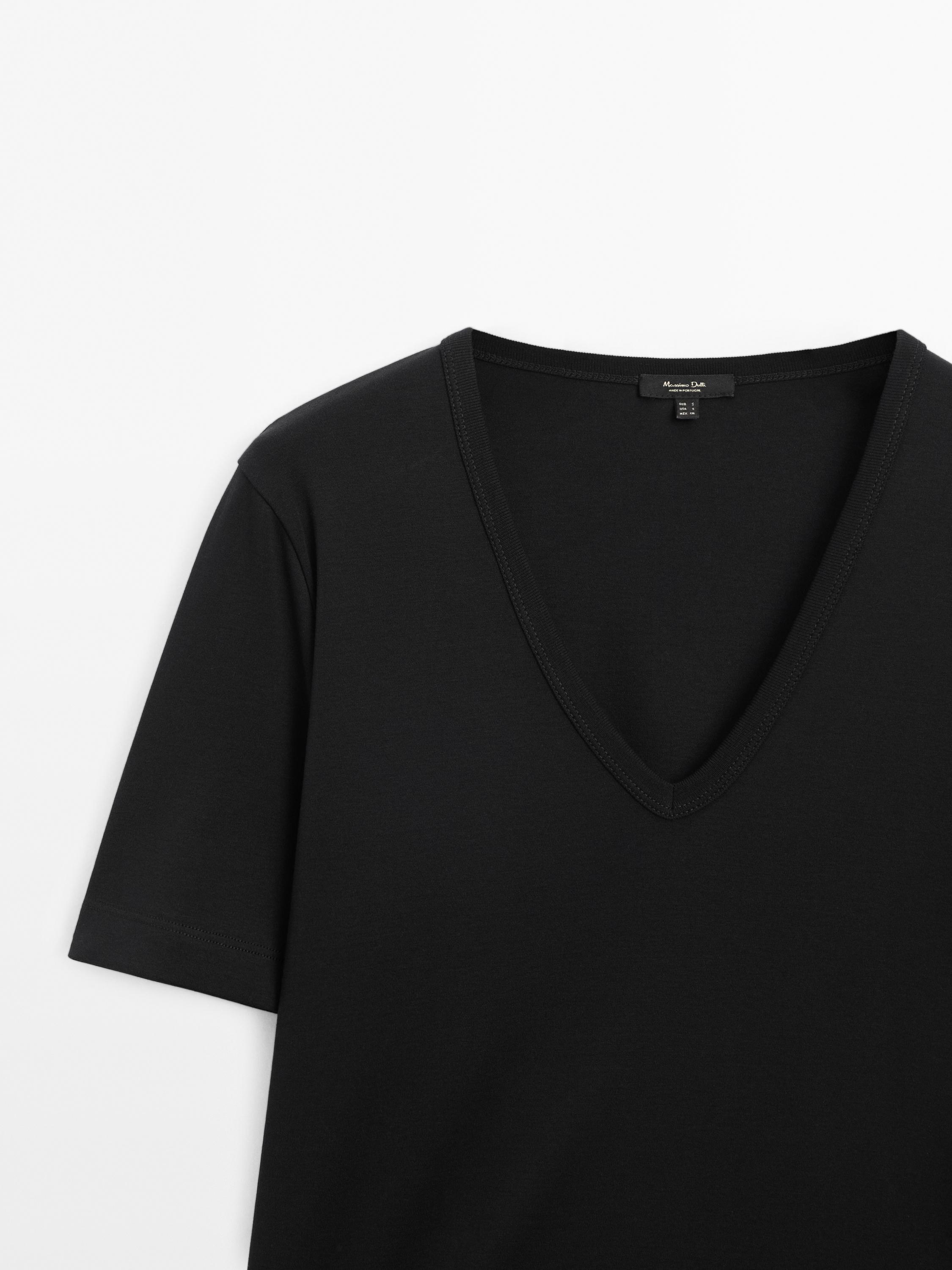 ★ Massimo Dutti★ 100% Cotton V-Neck T-Shirt 06831935800 06831935700-o6.jpg?ts=