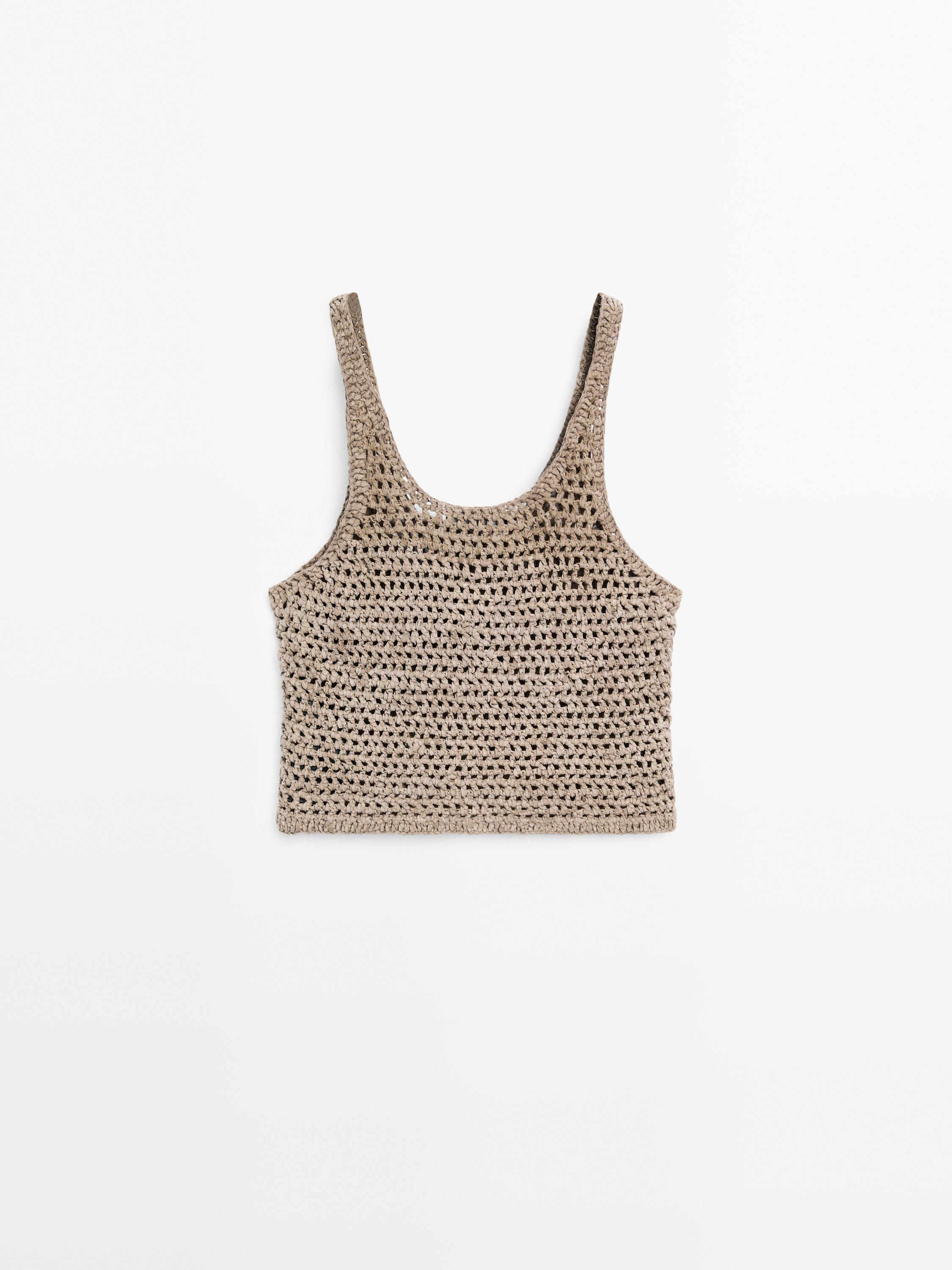 Braided suede leather top