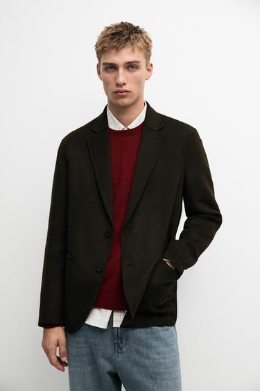 Double-layer wool blend blazer — Chocolate 3