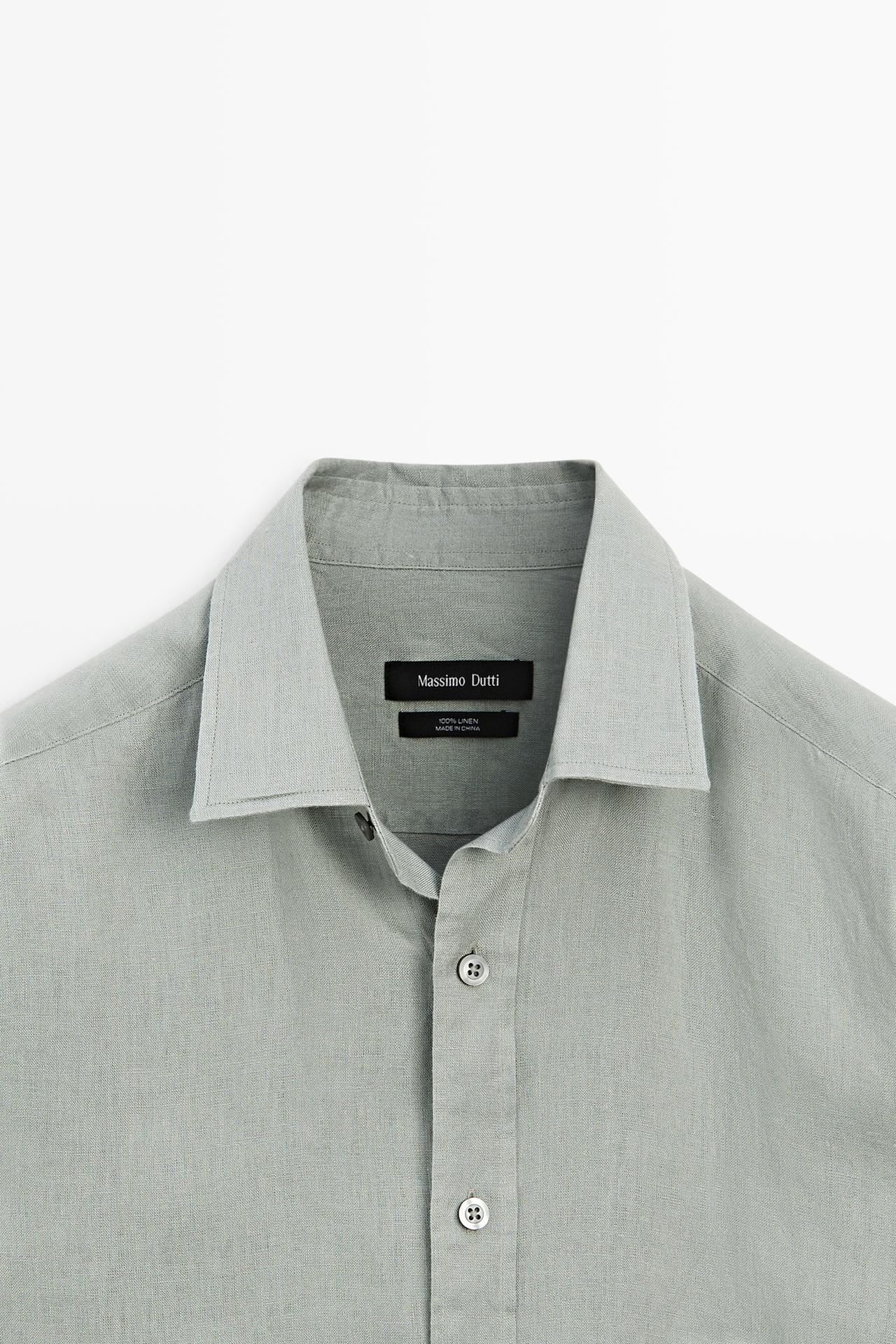 Slim fit 100% linen shirt — MOSS