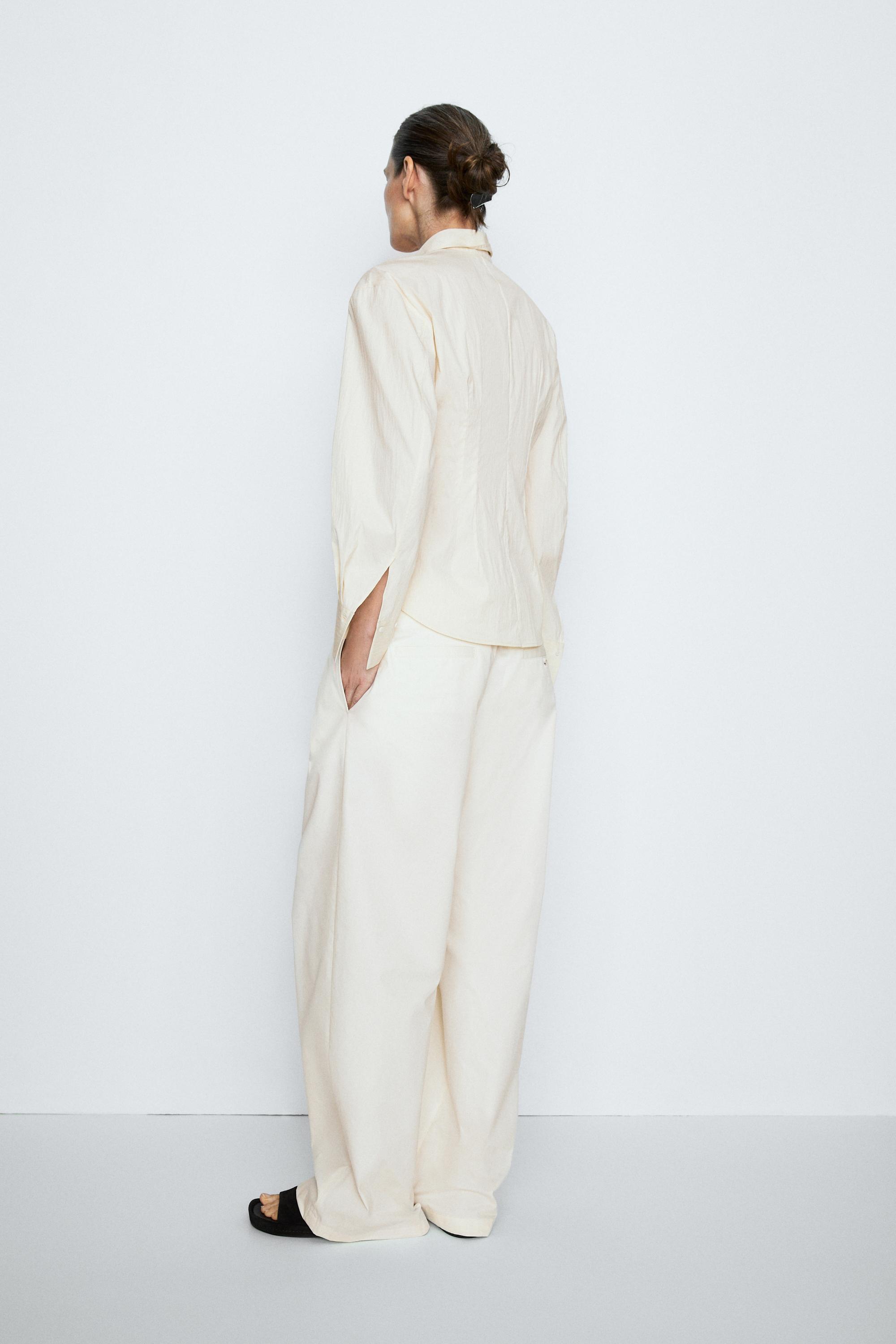 Shirt with seam details - STUDIO — Beige
