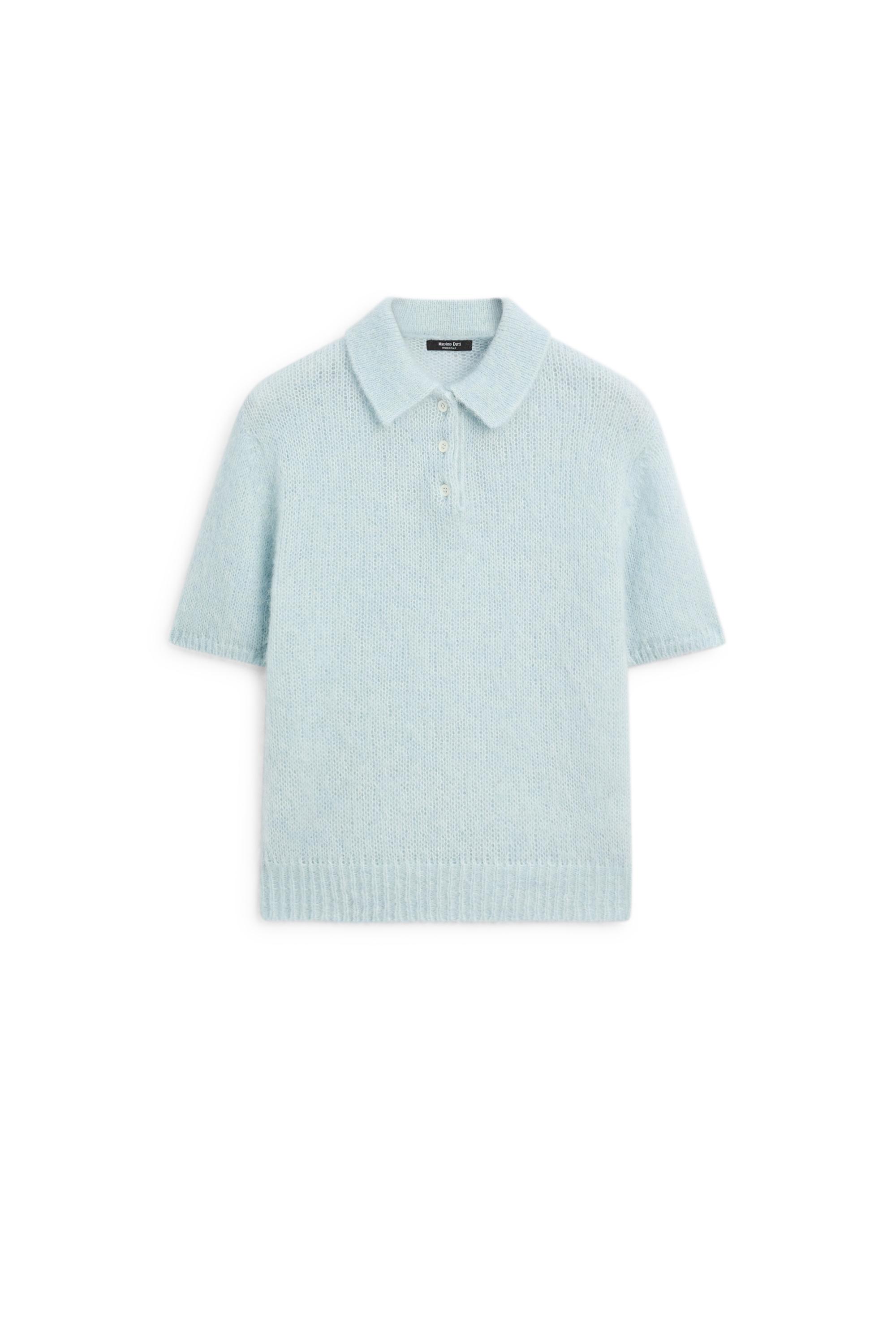 Massimo Dutti Alpaka karışımlı triko polo yaka kazak görsel 6