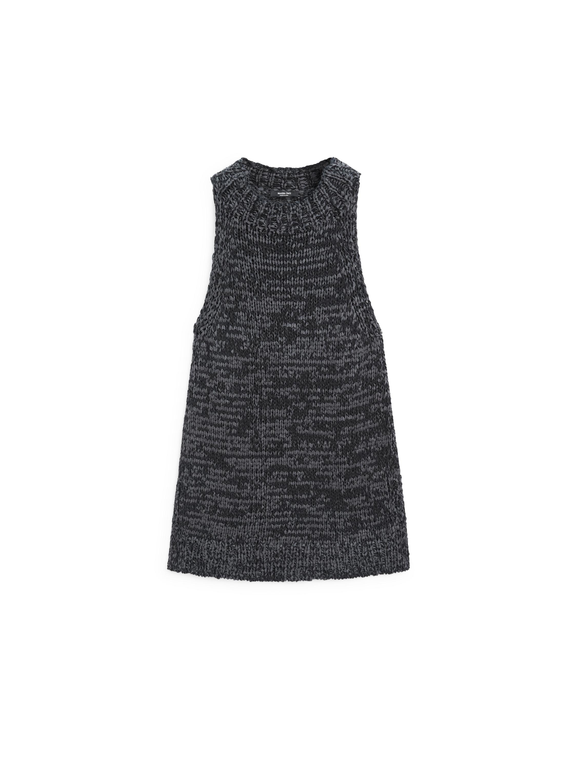 Flecked knit halter top — LEAD
