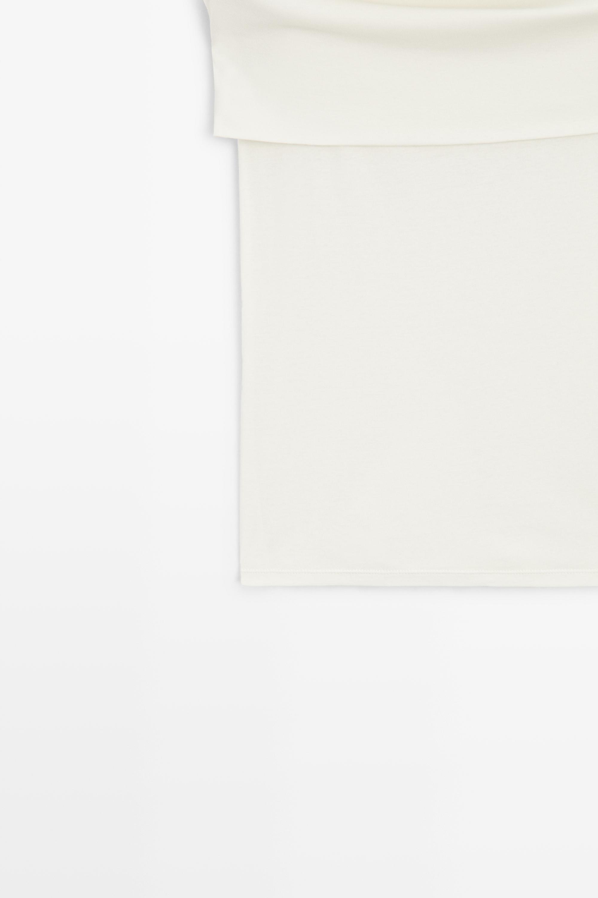 Cotton off-the-shoulder top — Off white