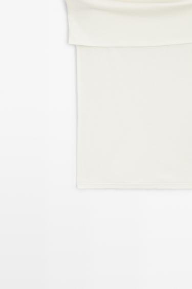 Cotton off-the-shoulder top — Off white 4