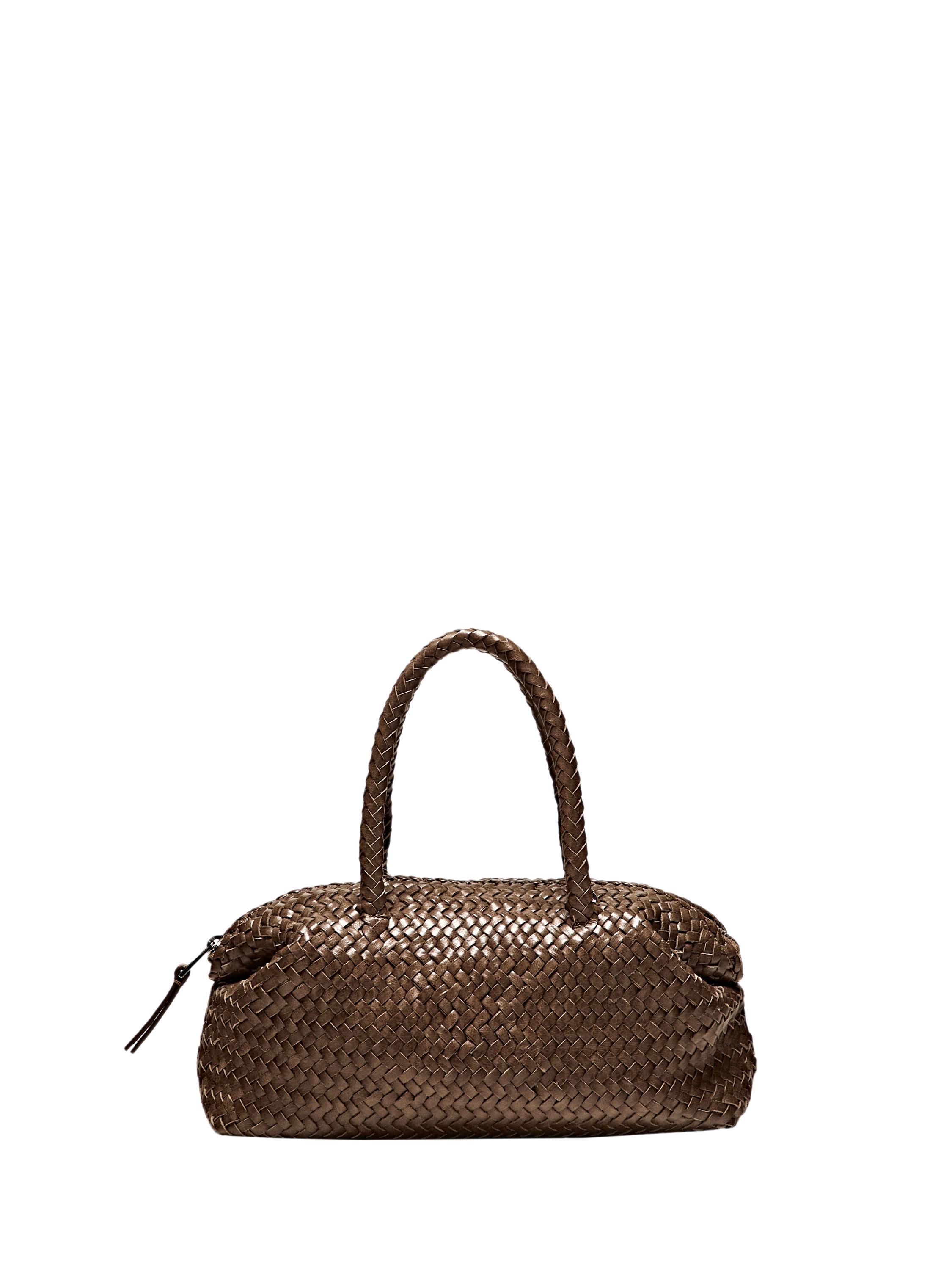 Massimo Dutti ナッパレザーサッチェルバッグ Massimo Dutti】ブレイド ナッパレザー サッチェルバッグ