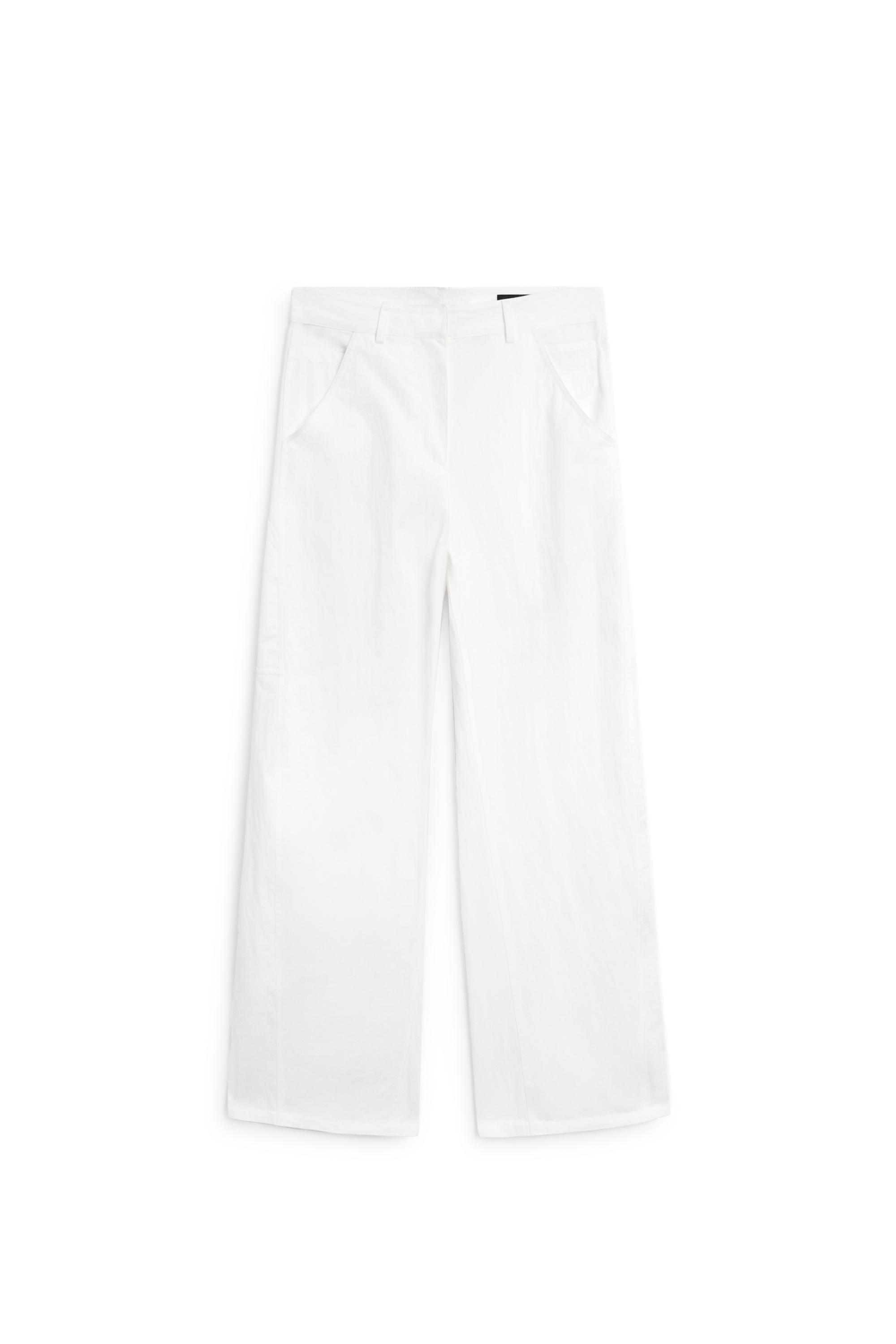 Cotton cargo pants — WHITE