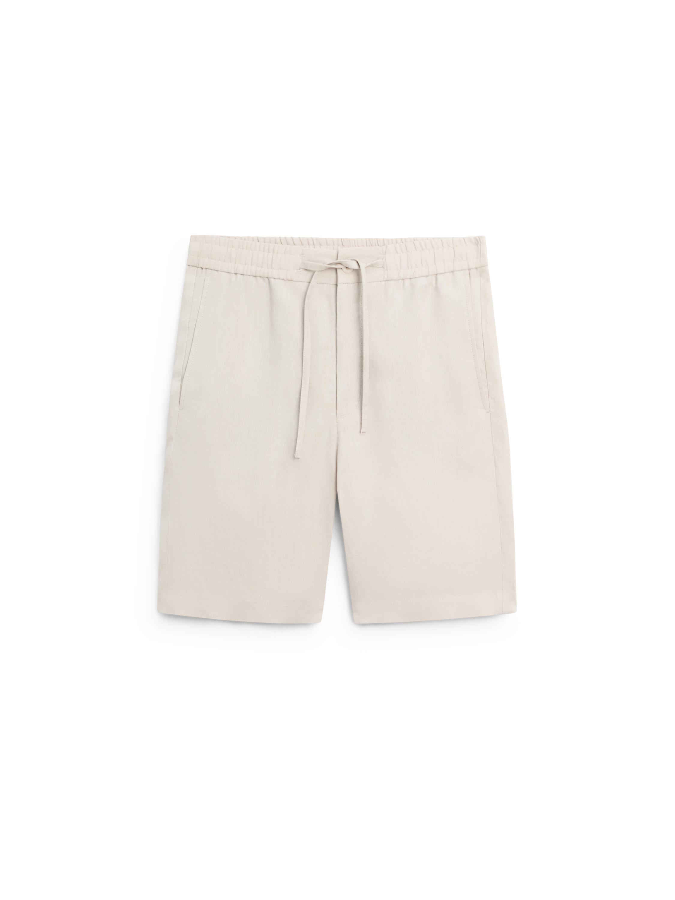 100% linen short Bermuda shorts — SAND