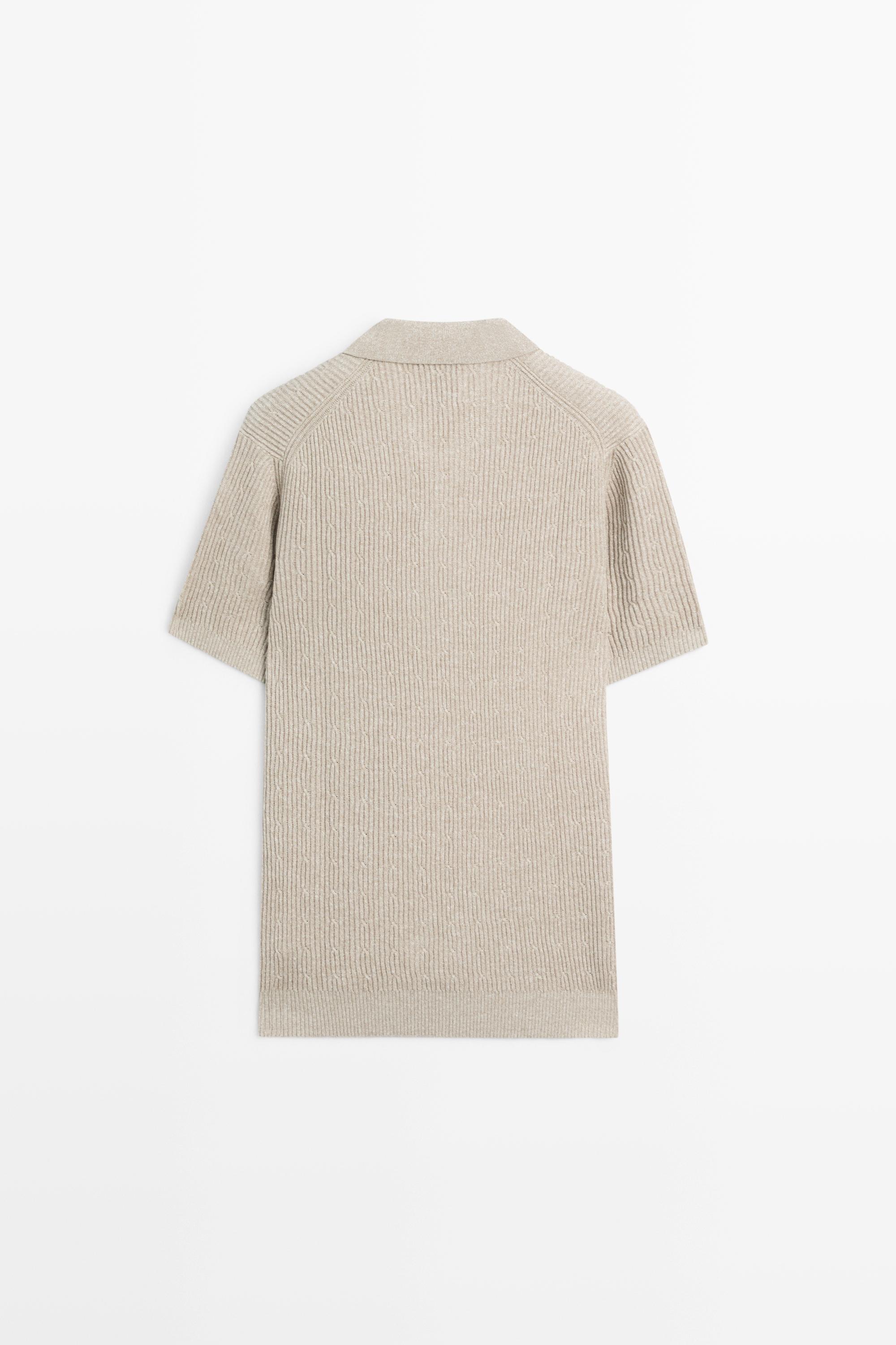 Cable-knit polo sweater - LIMITED EDITION — GREENISH
