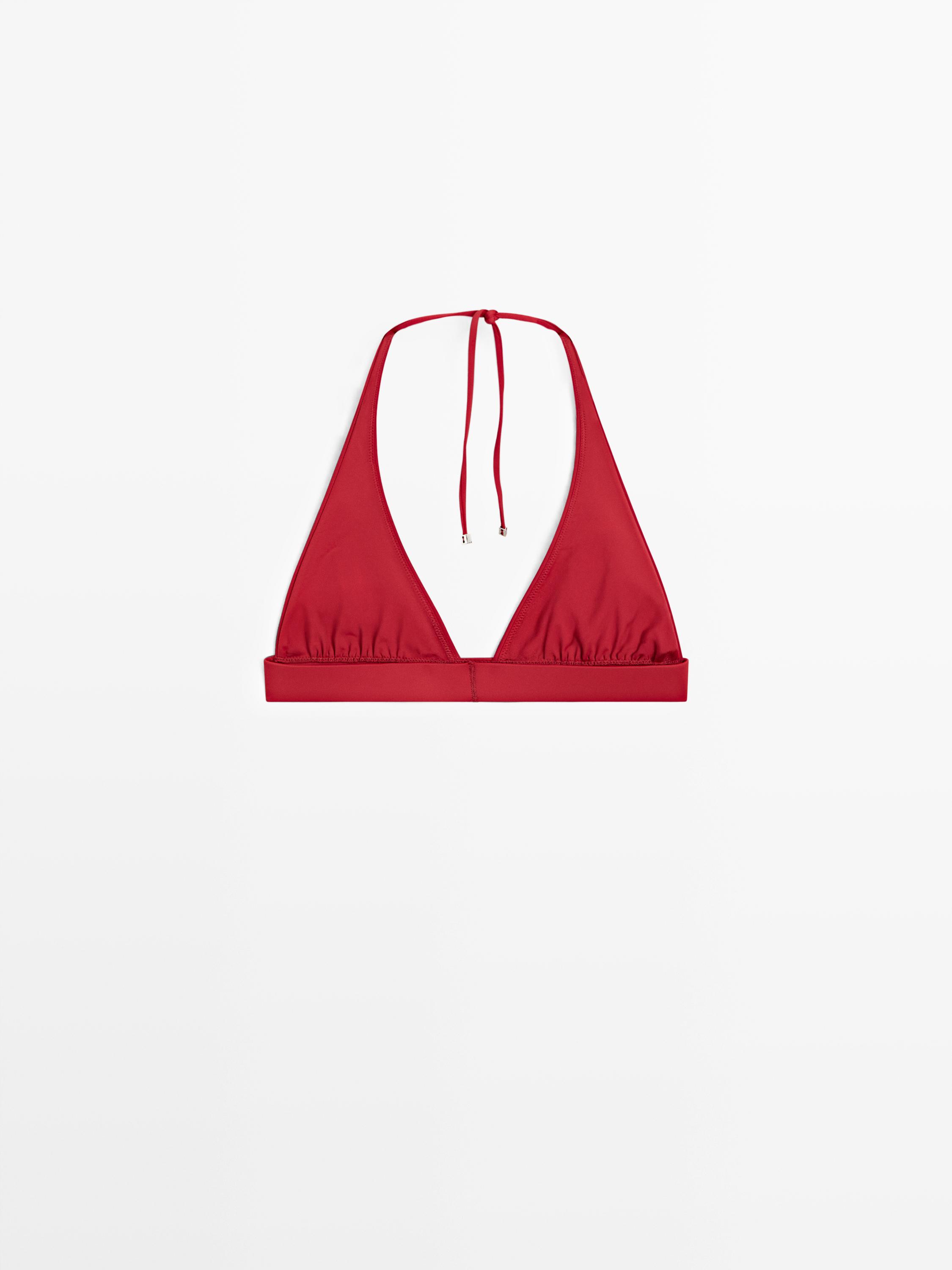 Triangle bikini top — RED