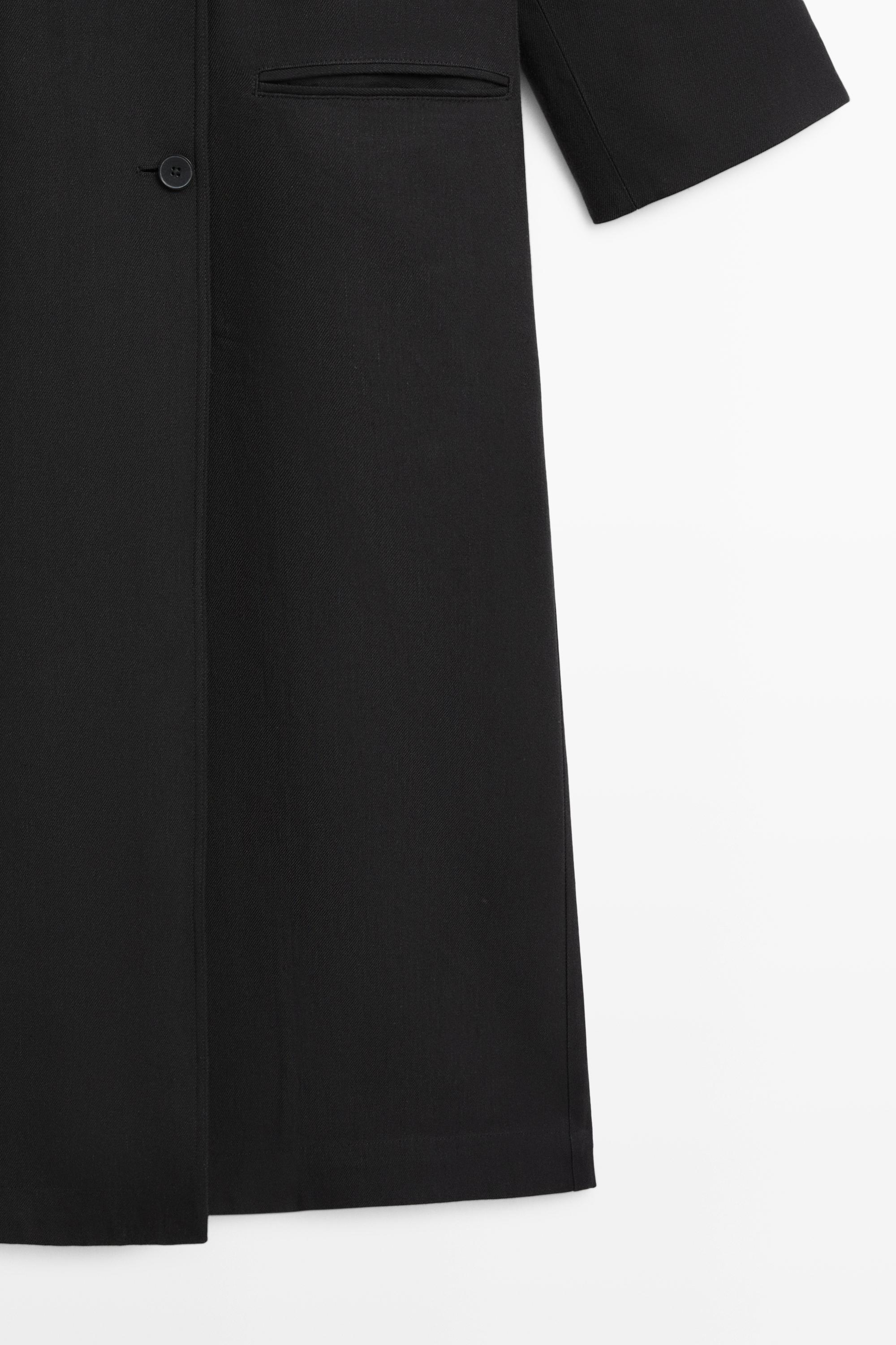 Long double-breasted trench coat - LIMITED EDITION — BLACK