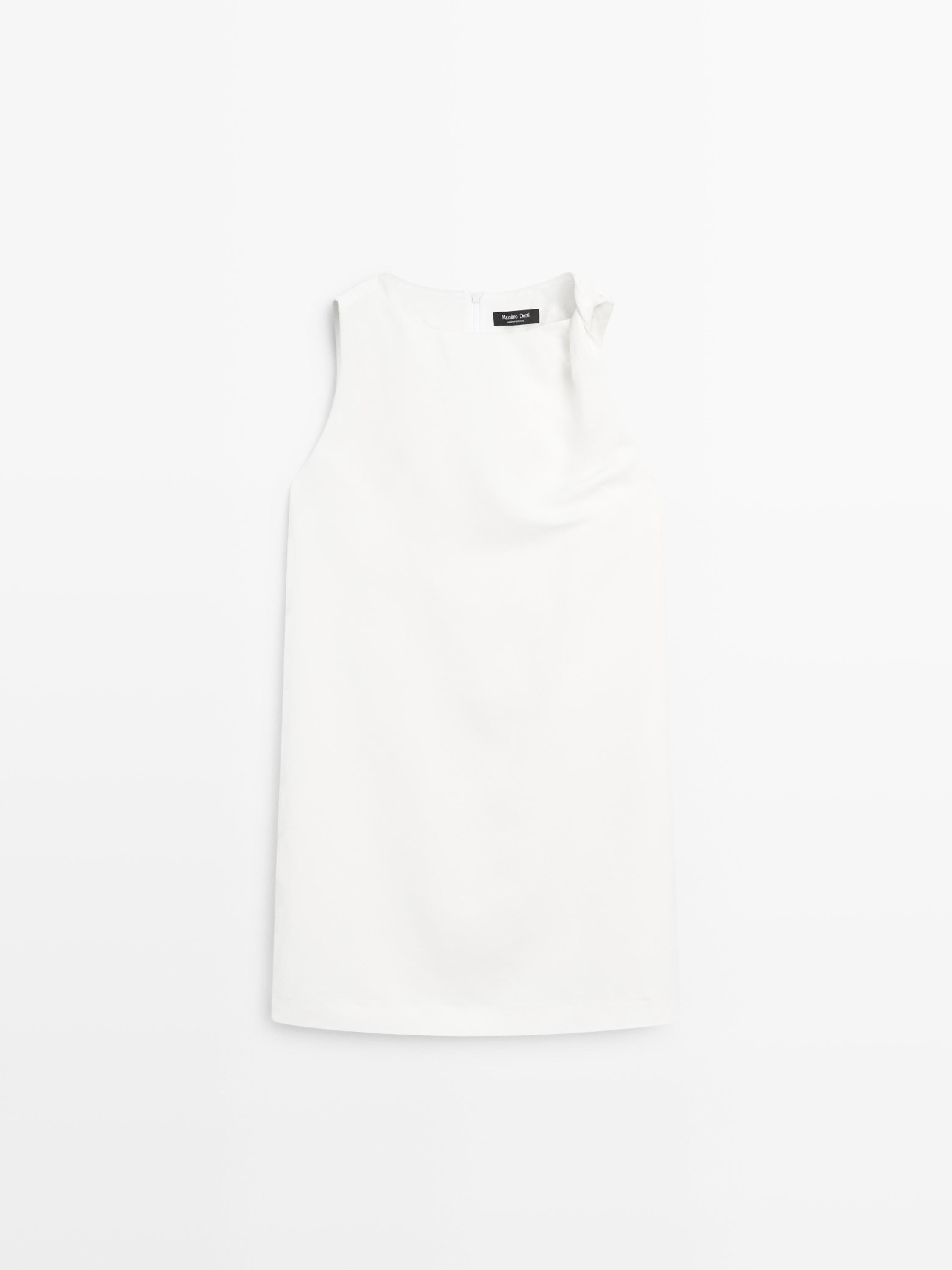 Mini dress with knotted strap detail