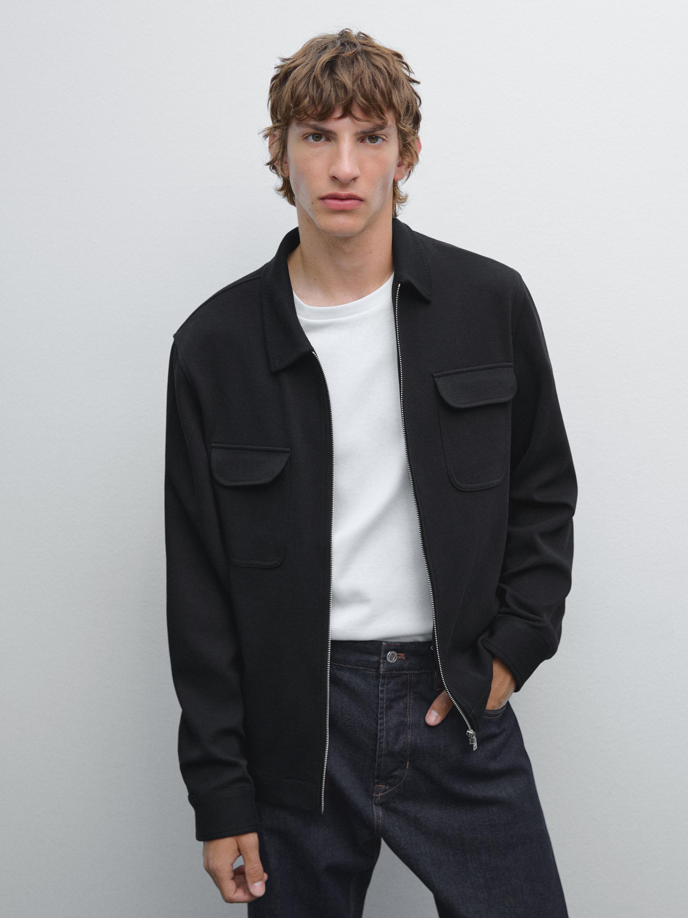 Куртка из смесового хлопка с карманами