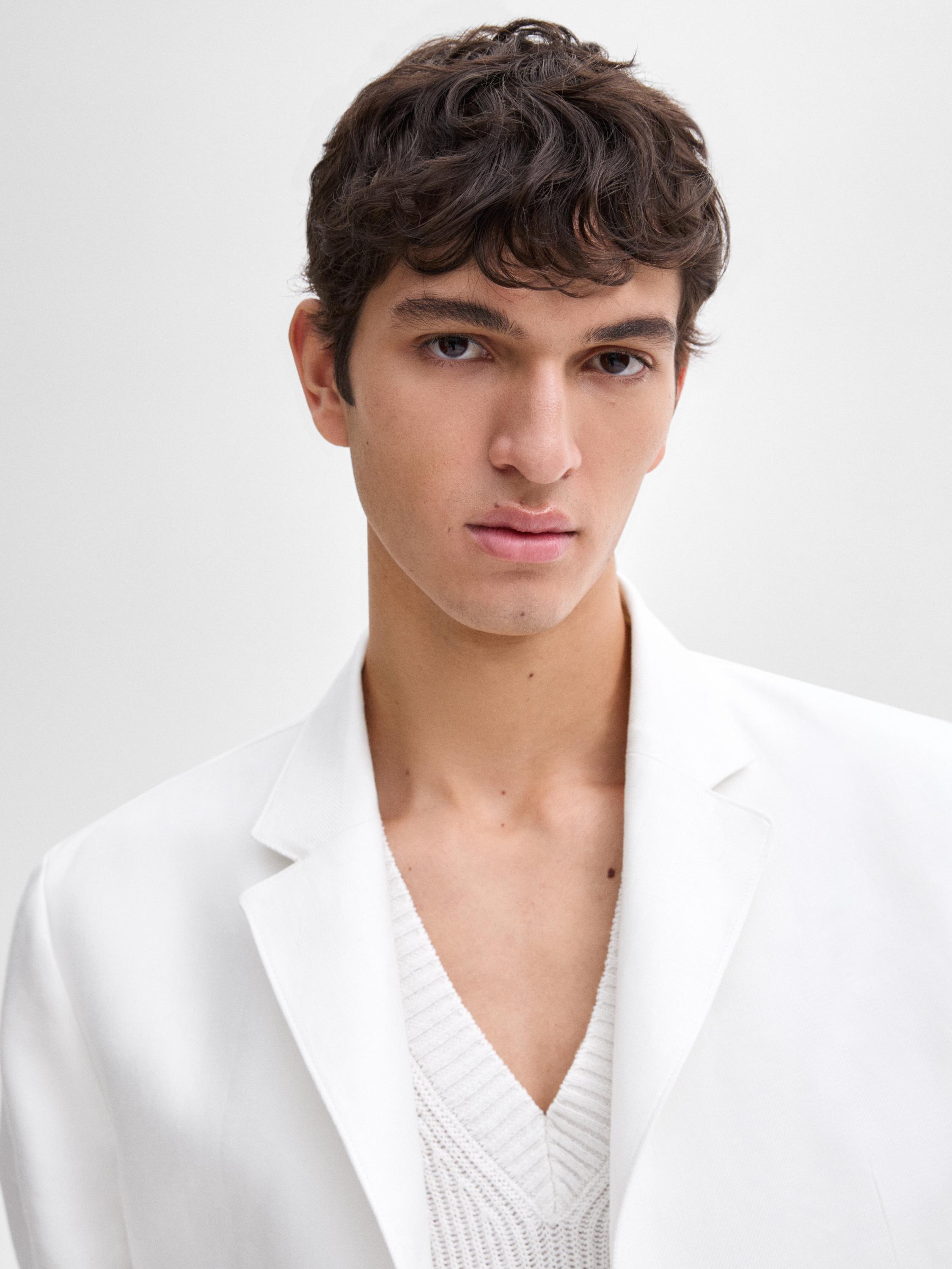100% linen suit blazer