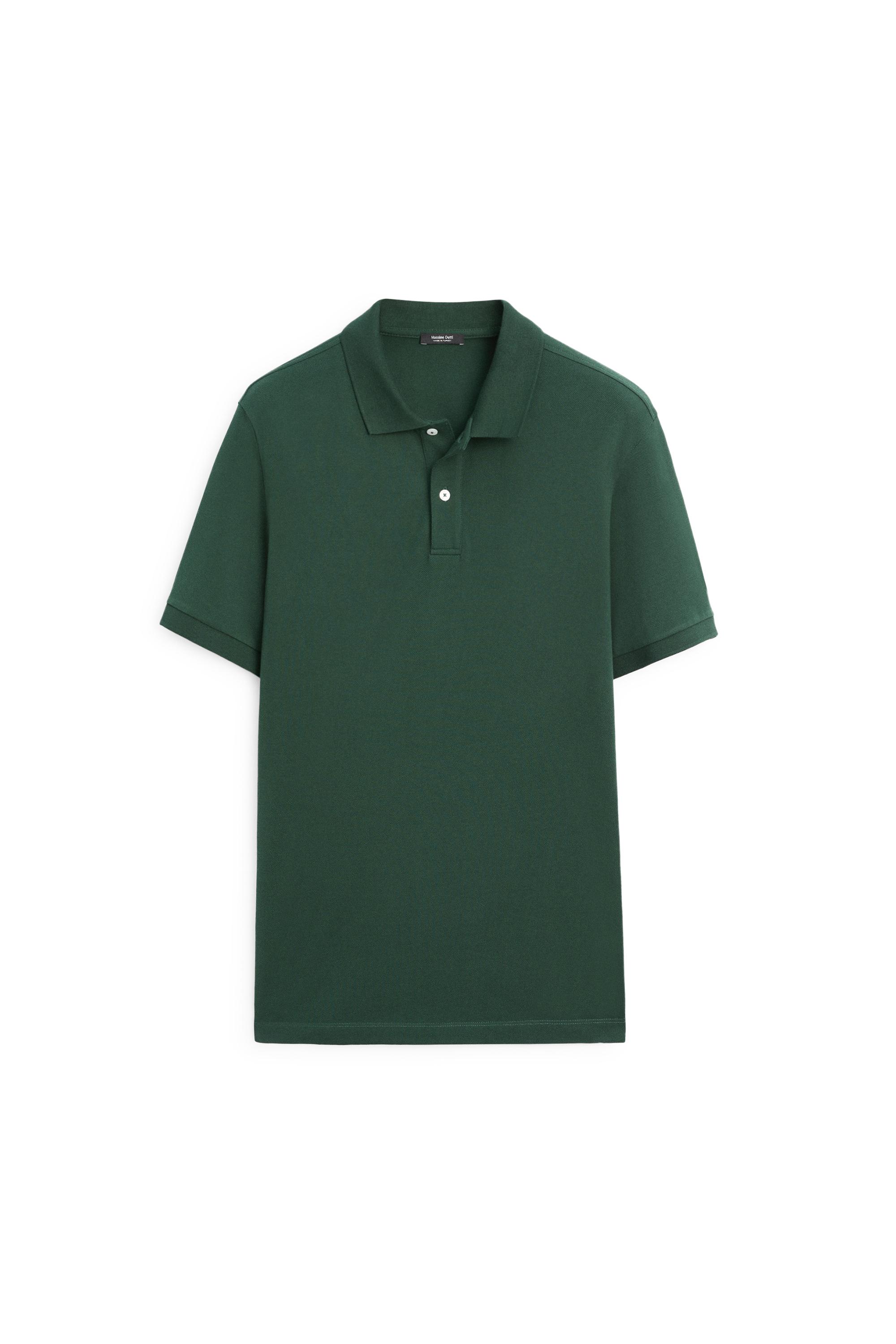 Micro-textured cotton piqué polo shirt — BOTTLE