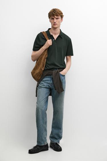 100% cotton short sleeve polo shirt — KHAKI 1