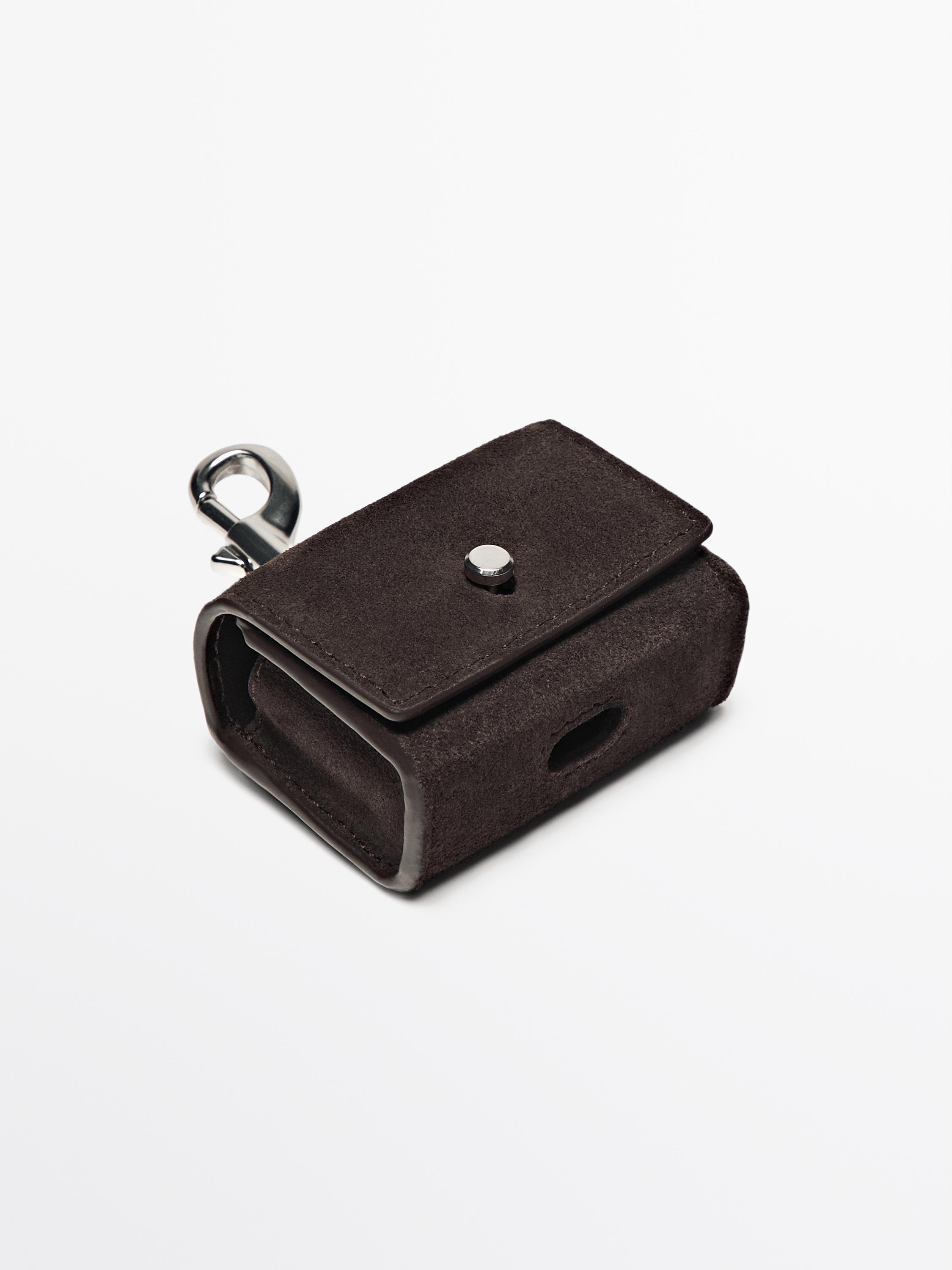 Split leather airpods case