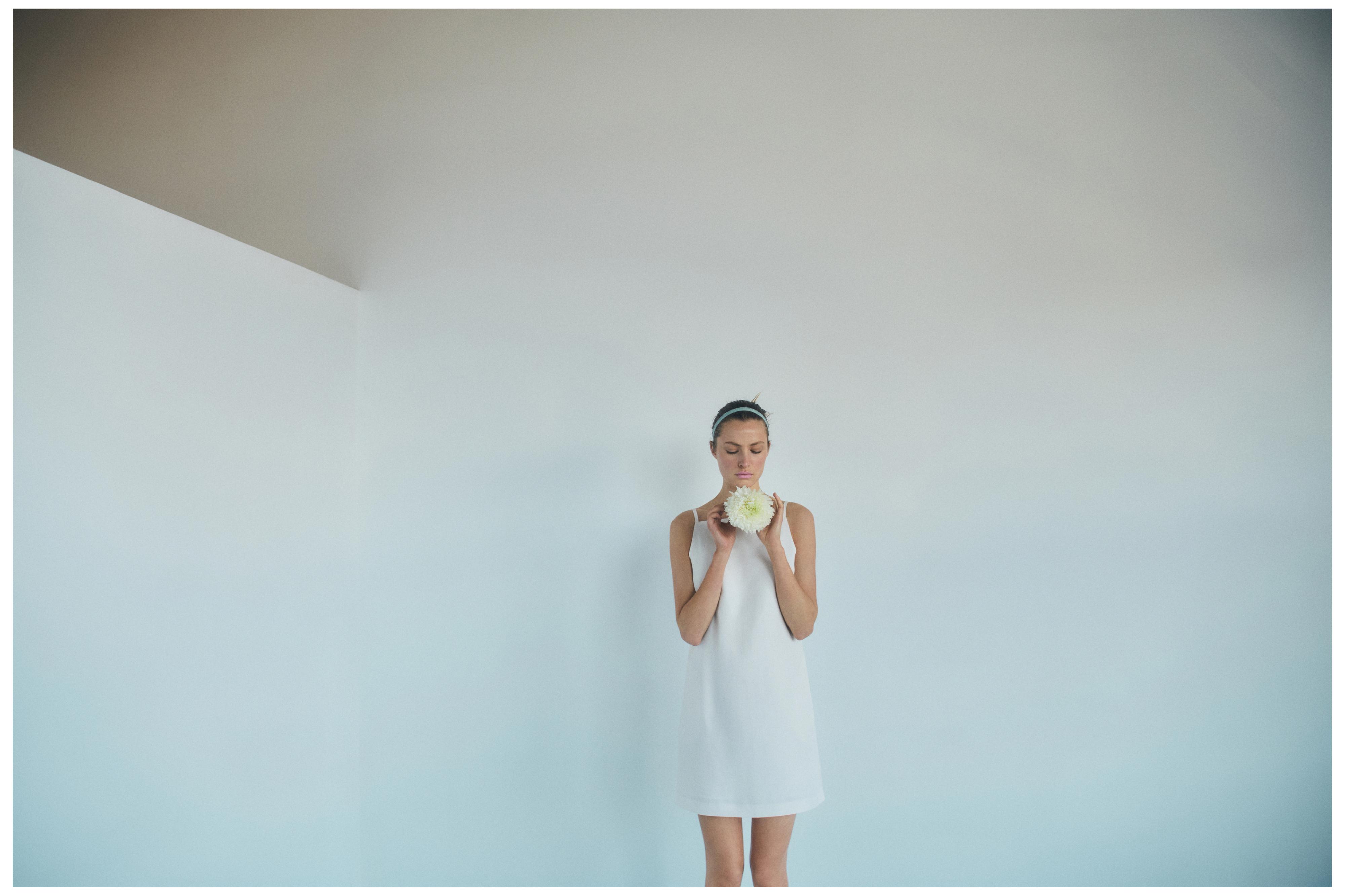 Thin strap mini dress — WHITE