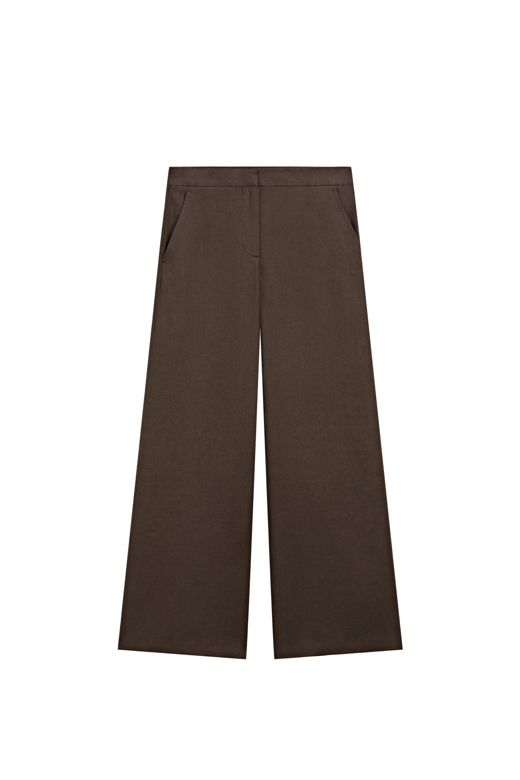 Keten dökümlü pantolon