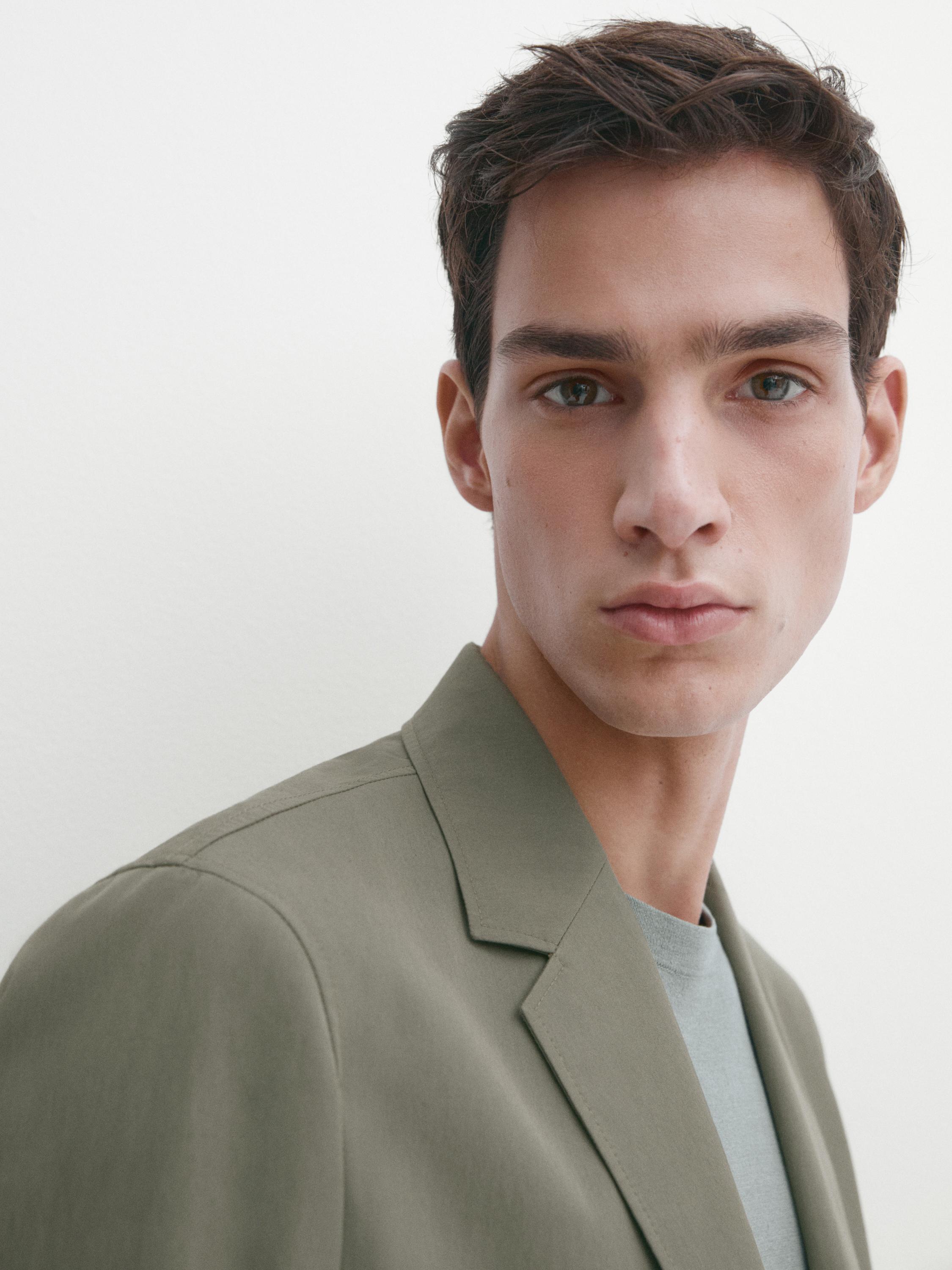 Blazer en coton mélangé