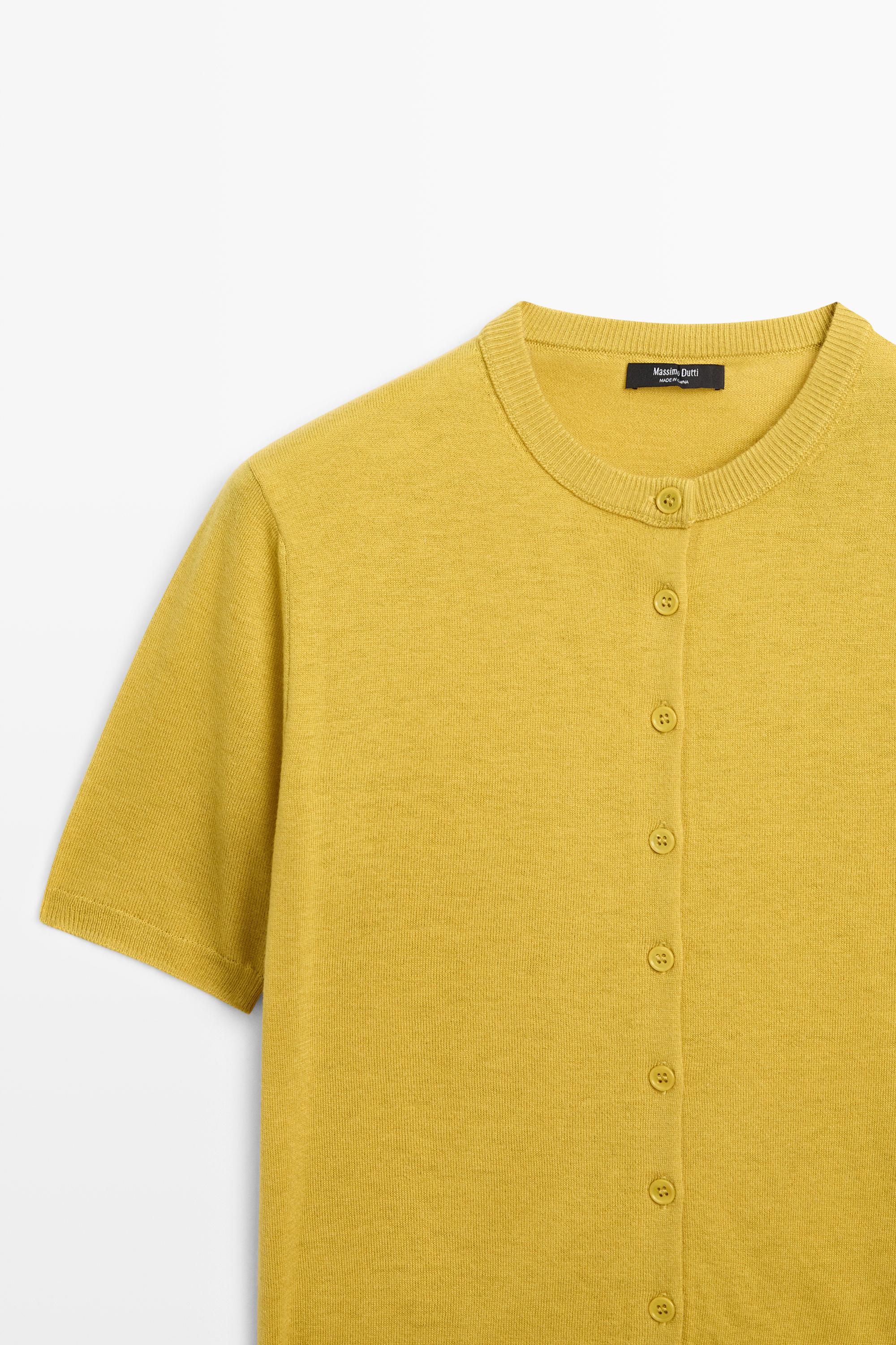 Short sleeve cardigan — LIME