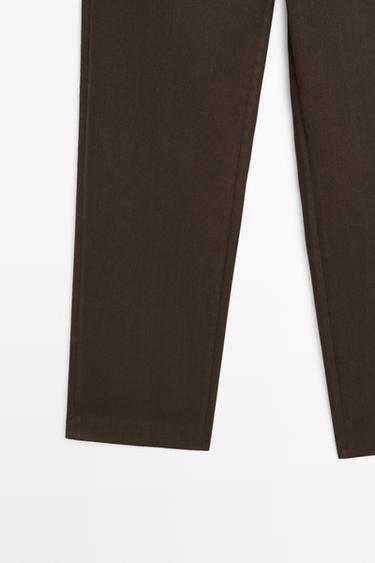 Stretch cotton blend pants — Chocolate 7