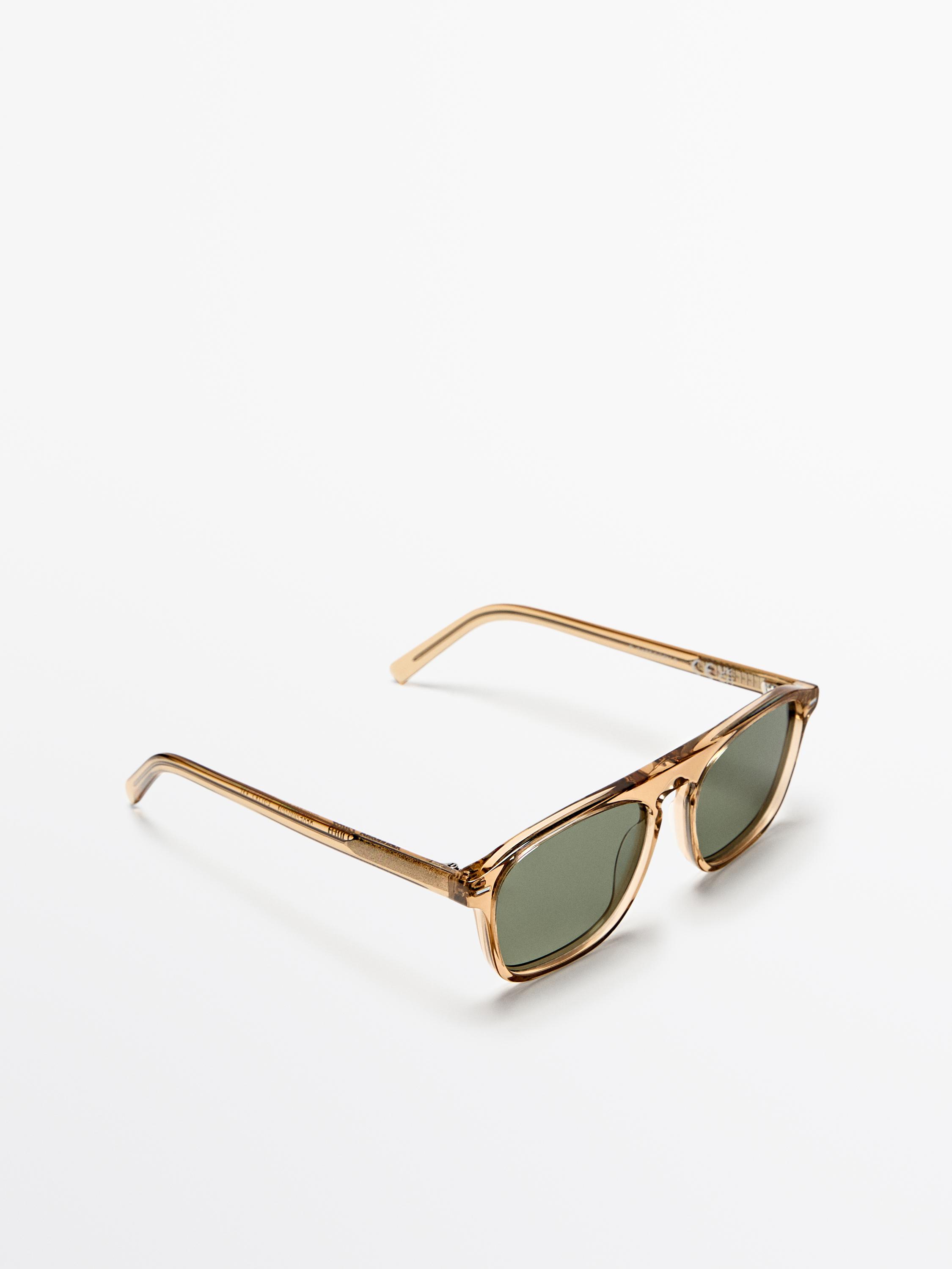 D-frame sunglasses — Mustard