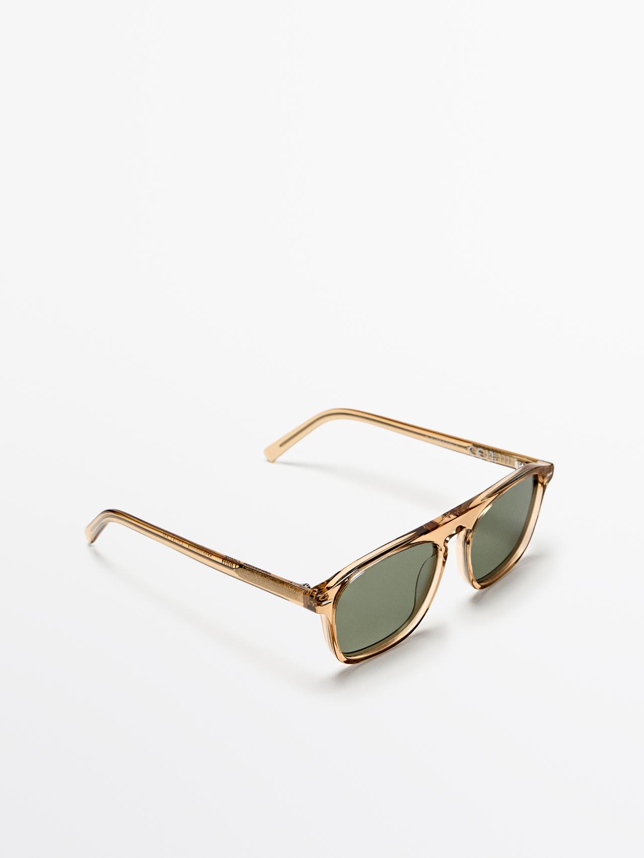D-frame sunglasses — Mustard