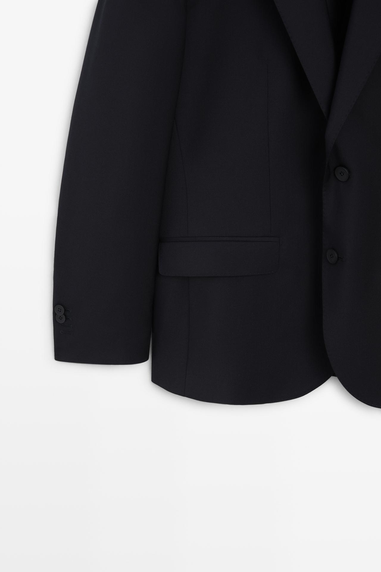 100% wool suit blazer — NAVY BLUE